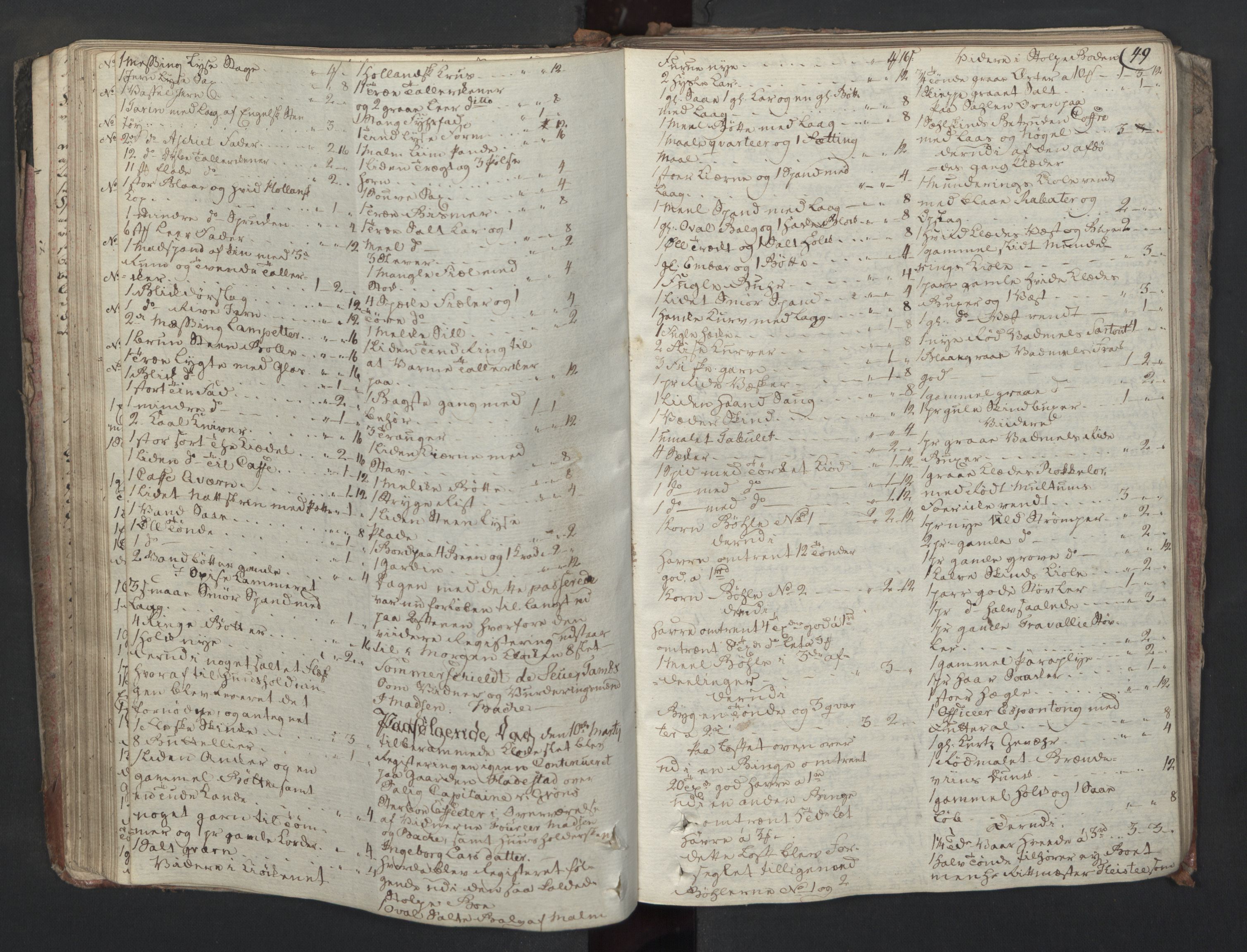 Forsvaret, Generalauditøren, AV/RA-RAFA-1772/F/Fj/Fjc/L0009: Skifteprotokol for det søndenfjeldske inf. reg.s nationale batailloner, 1789-1807, s. 48b-49a