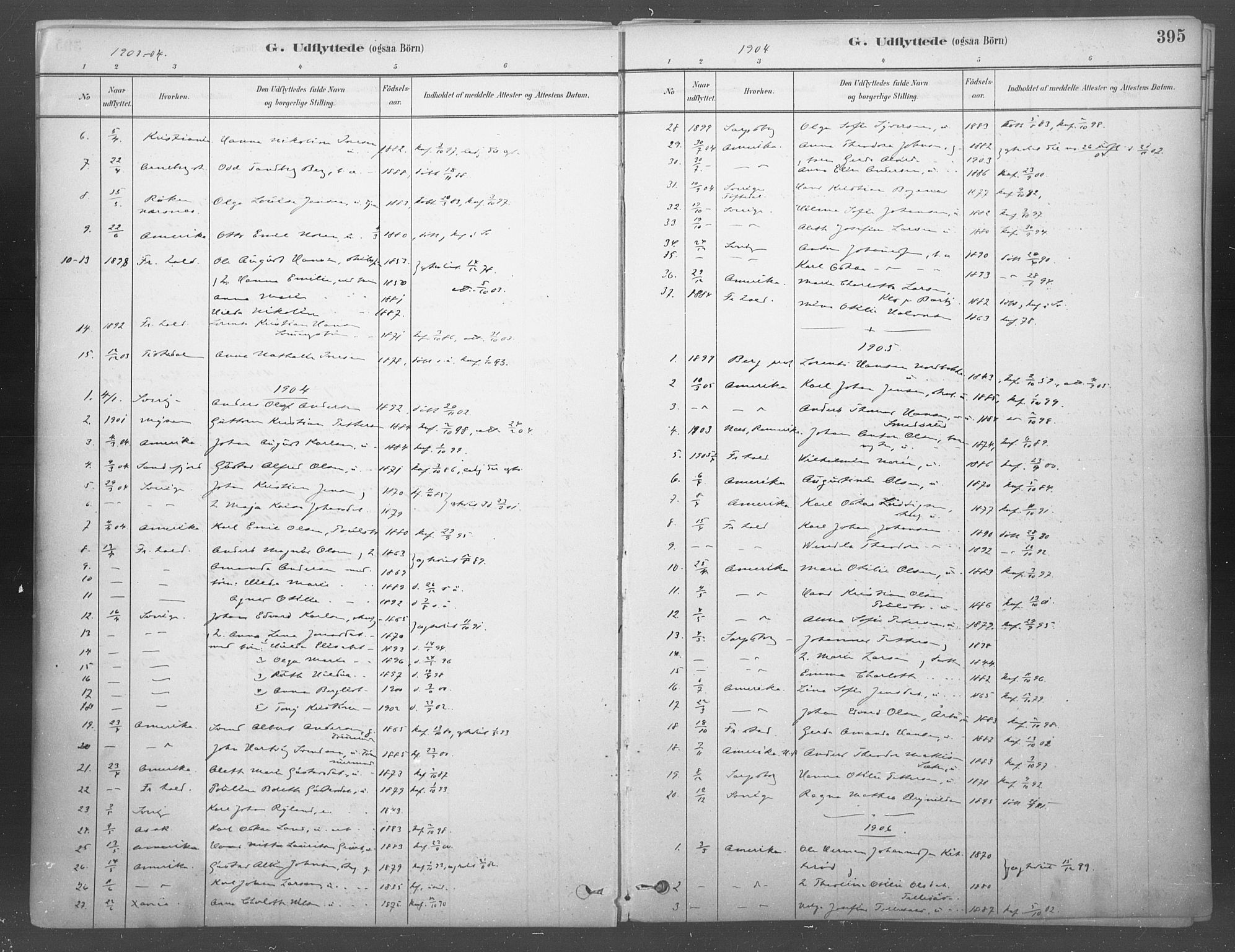 Idd prestekontor Kirkebøker, SAO/A-10911/F/Fb/L0002: Ministerialbok nr. II 2, 1882-1923, s. 395