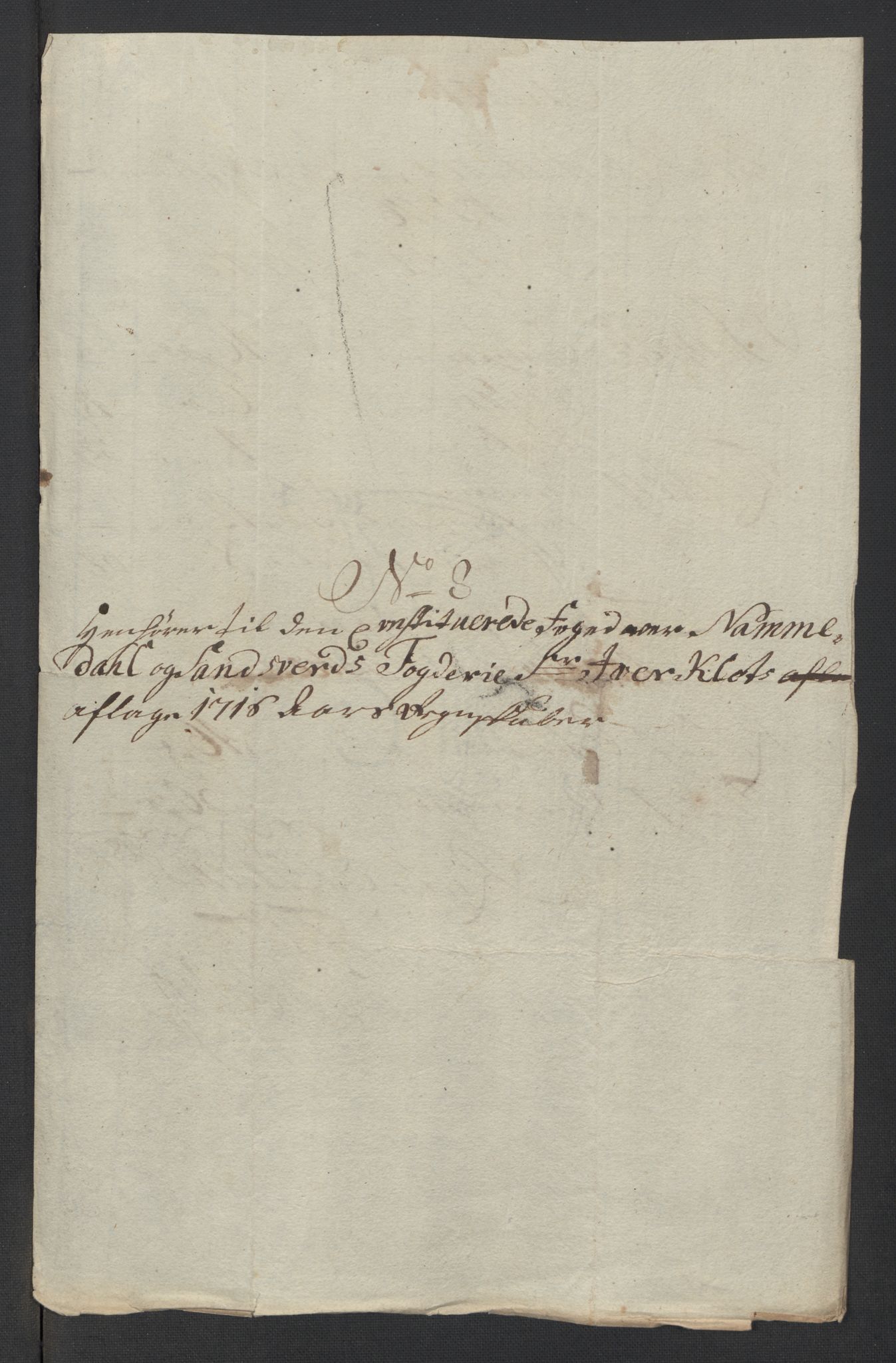 Rentekammeret inntil 1814, Reviderte regnskaper, Fogderegnskap, RA/EA-4092/R24/L1592: Fogderegnskap Numedal og Sandsvær, 1716, s. 240