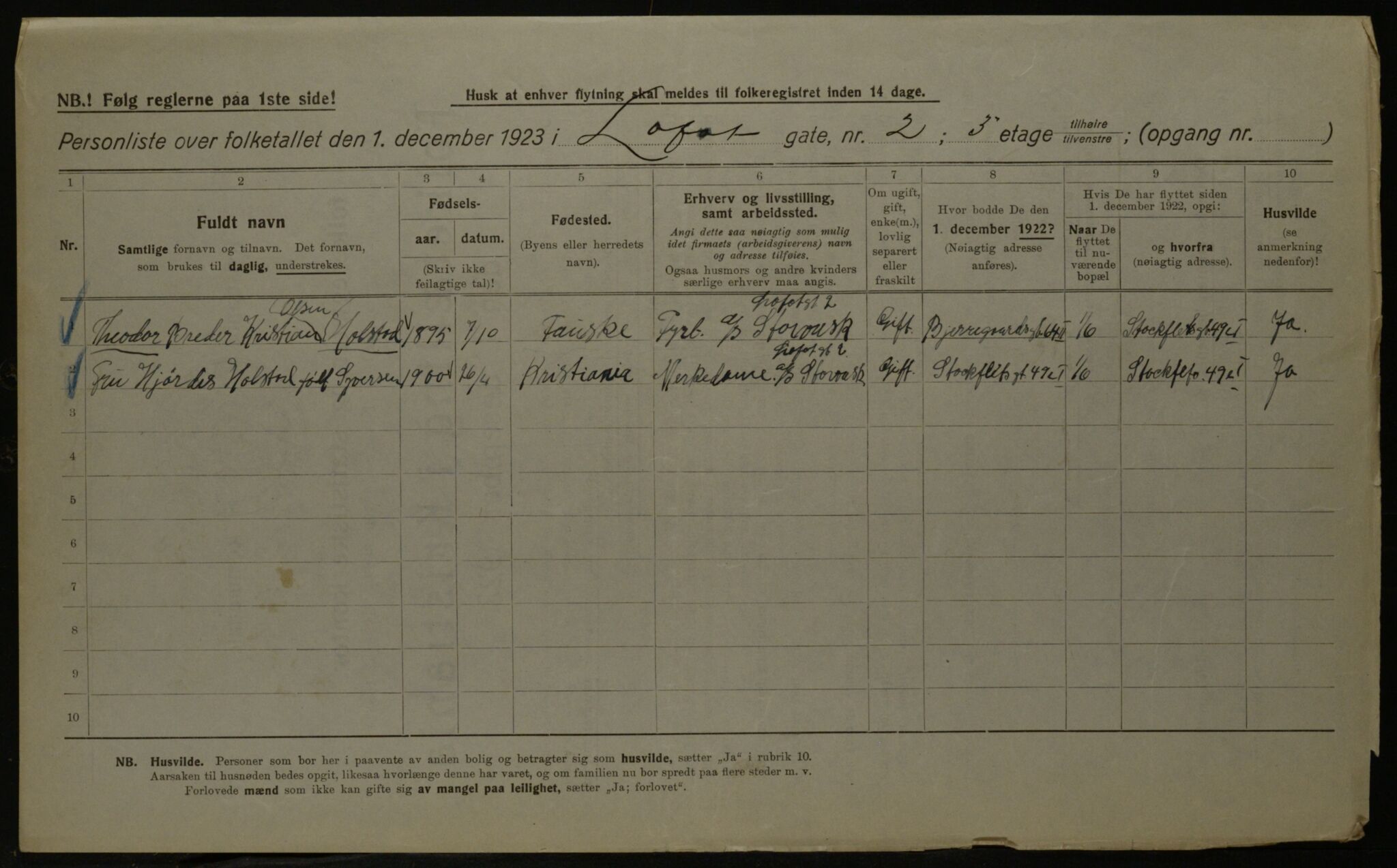 OBA, Kommunal folketelling 1.12.1923 for Kristiania, 1923, s. 64928