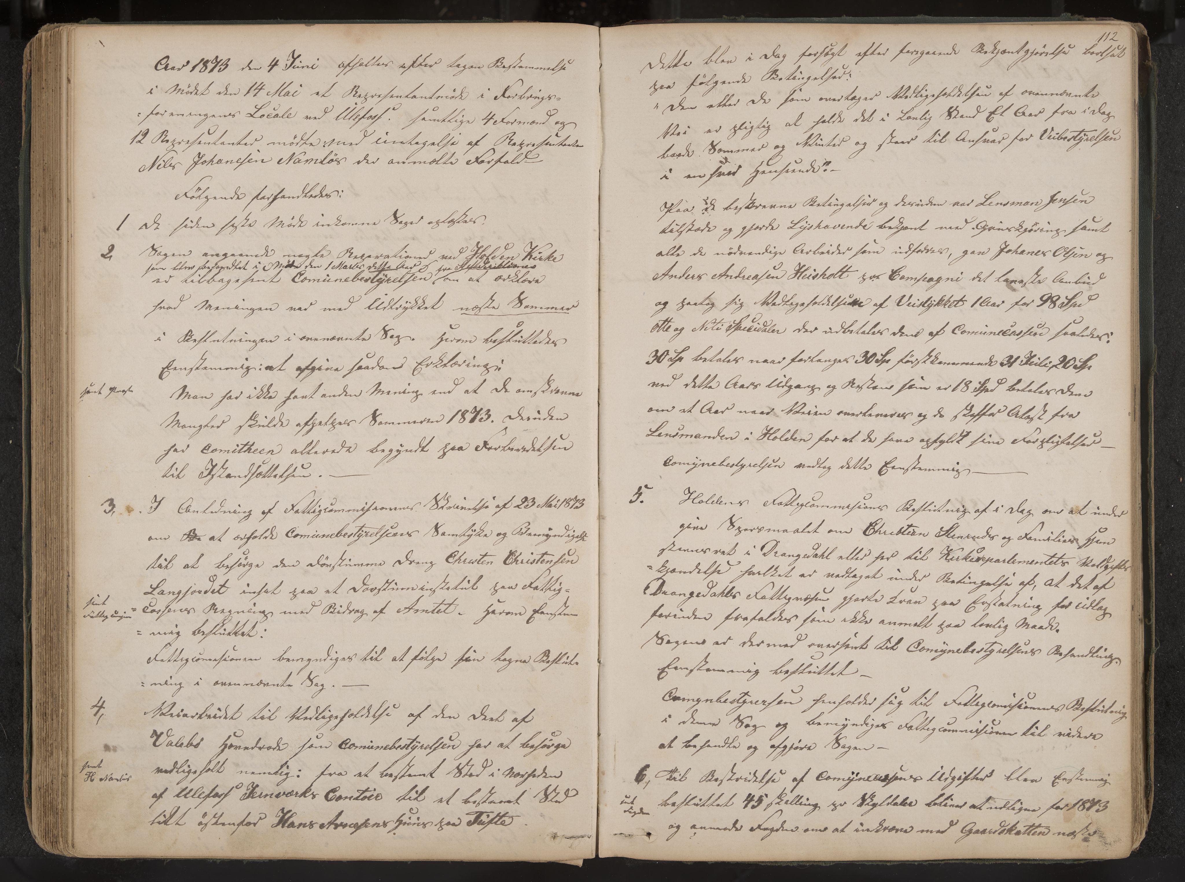 Holla formannskap og sentraladministrasjon, IKAK/0819021-1/A/L0002: Møtebok, 1864-1880, s. 112