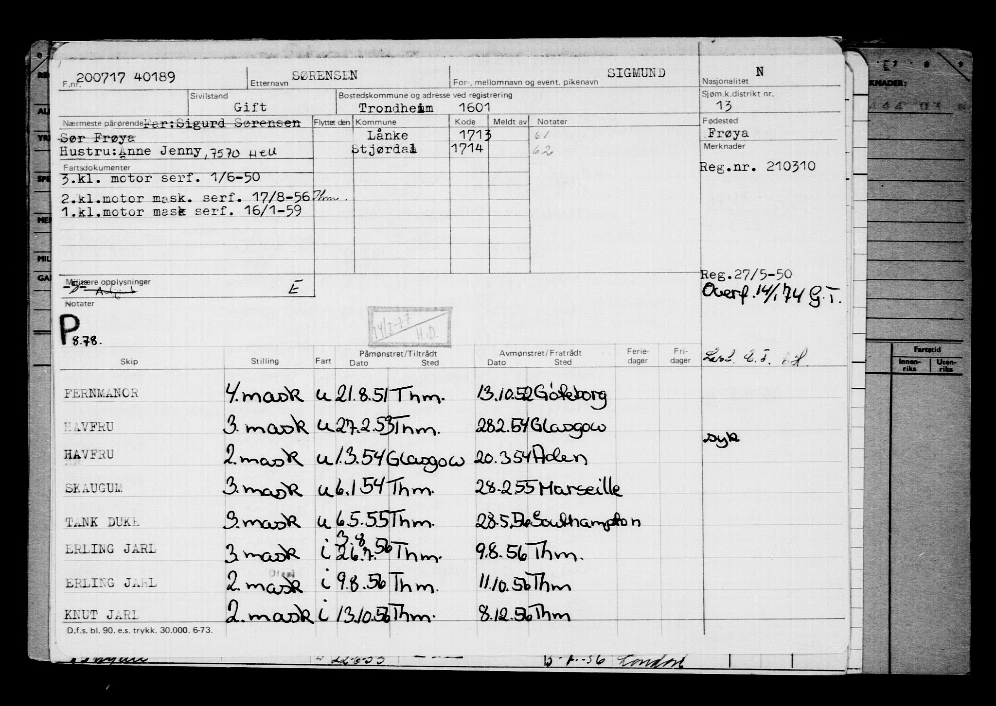 Direktoratet for sjømenn, AV/RA-S-3545/G/Gb/L0150: Hovedkort, 1917, s. 396