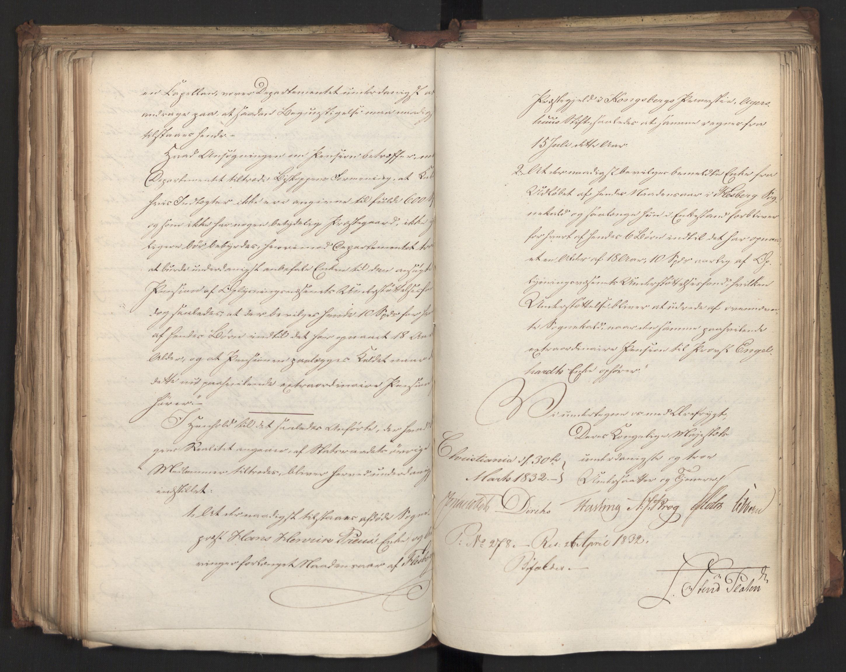 Statsrådsavdelingen i Stockholm, AV/RA-S-1003/D/Da/L0077: Regjeringsinnstillinger nr. 2100-2259, 1832, s. 257