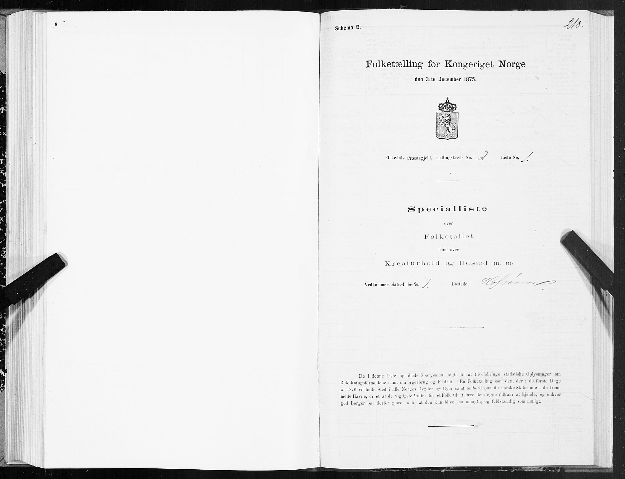 SAT, Folketelling 1875 for 1638P Orkdal prestegjeld, 1875, s. 1210