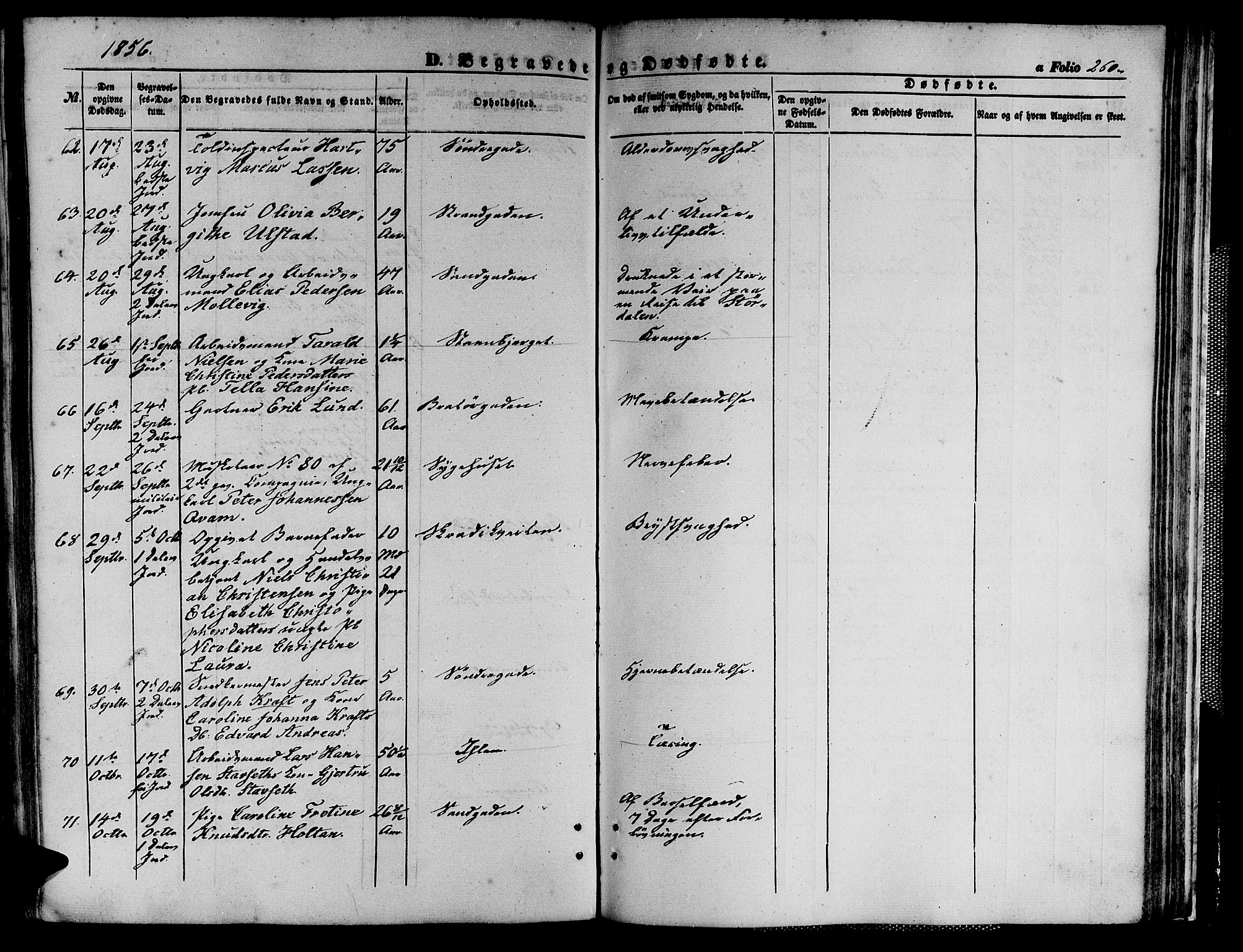 Ministerialprotokoller, klokkerbøker og fødselsregistre - Sør-Trøndelag, AV/SAT-A-1456/602/L0138: Klokkerbok nr. 602C06, 1853-1858, s. 260