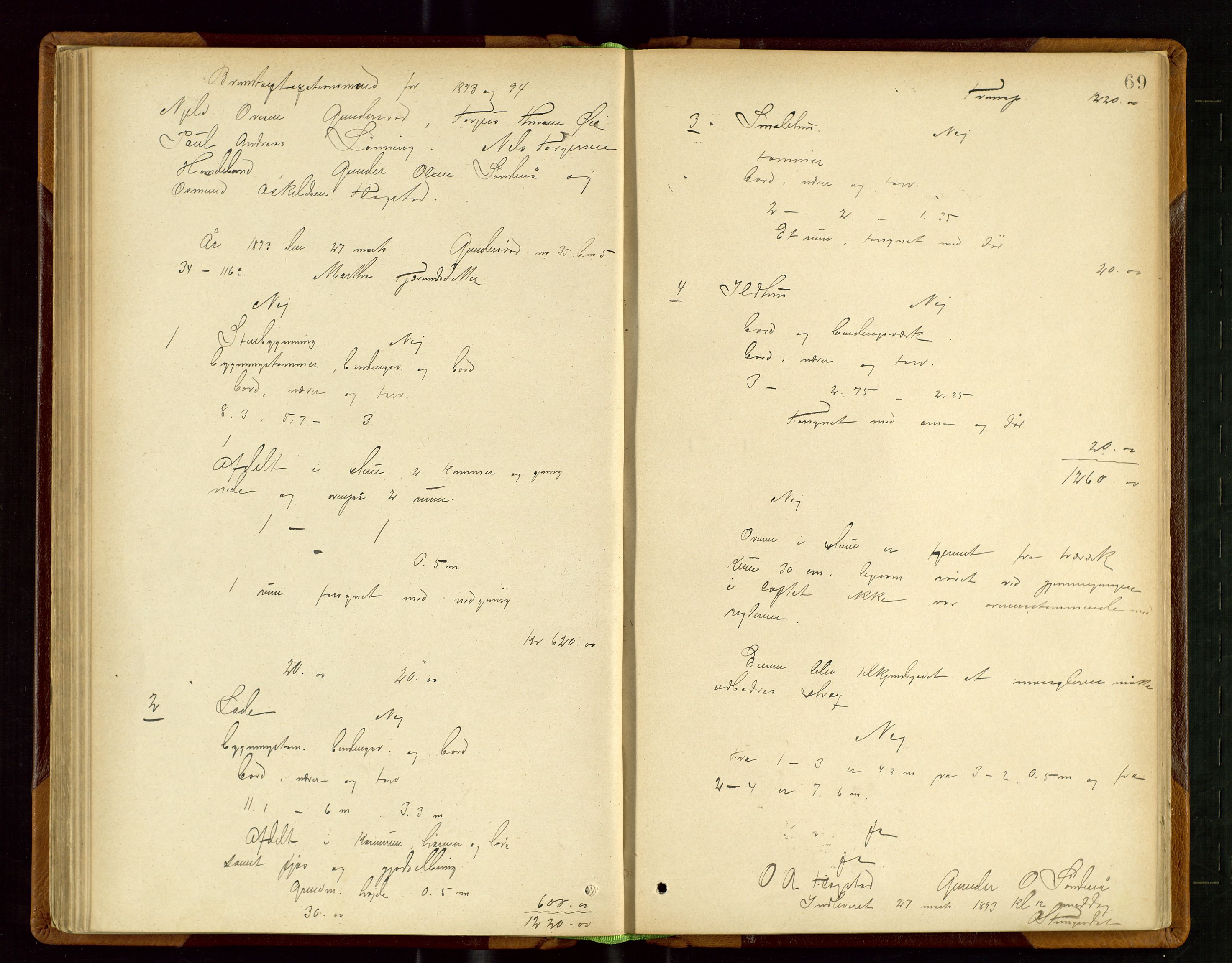 Sauda lensmannskontor, SAST/A-100177/Goa/L0002: "Brandtaxtforretninger i Saude Lensmandsdistrikt", 1887-1918, s. 68b-69a