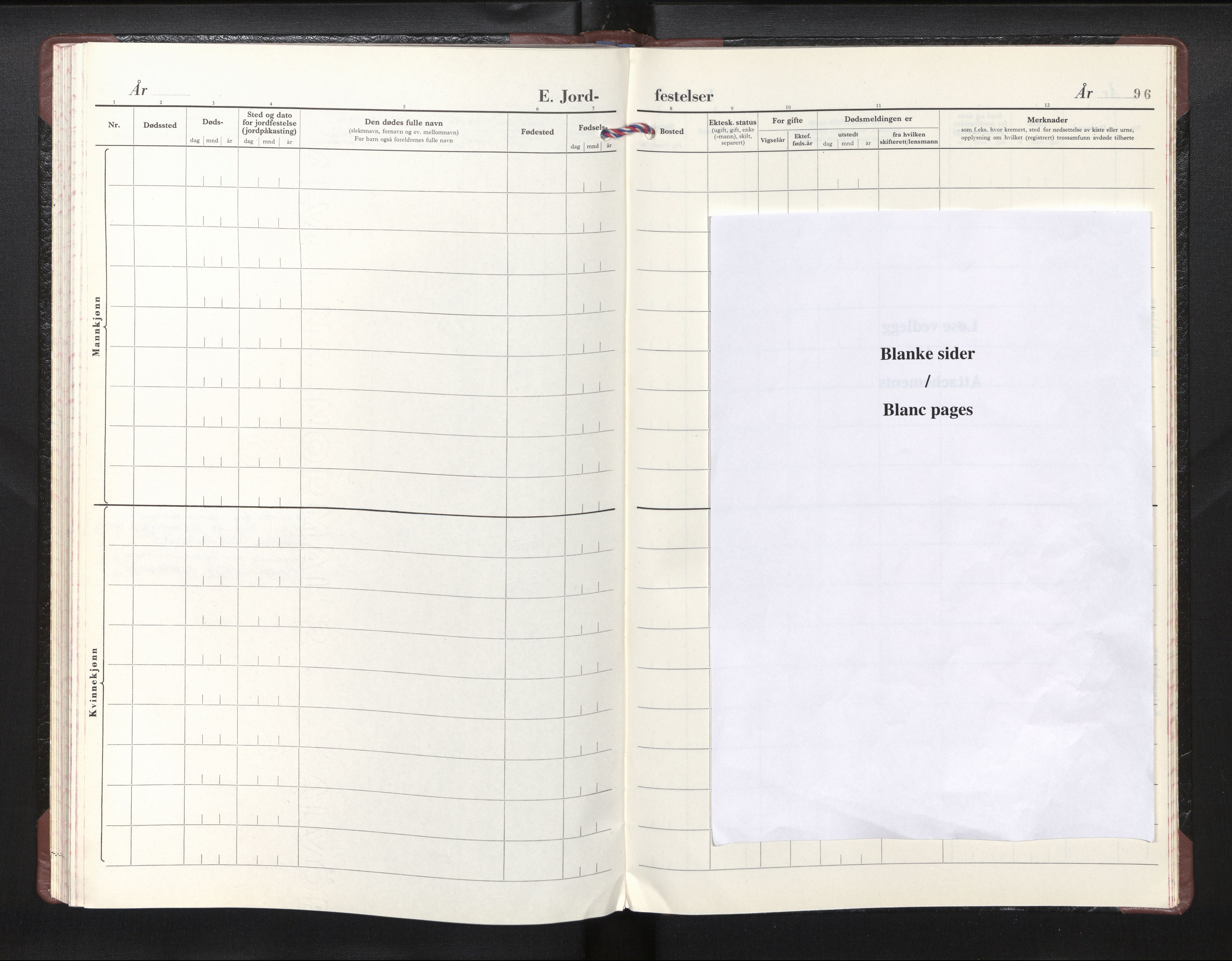 Den norske sjømannsmisjon i utlandet/ Brüssel (Belgia), AV/SAB-SAB/PA-0434/H/Ha/L0001: Ministerialbok nr. A 1, 1982-2005, s. 95b-96a