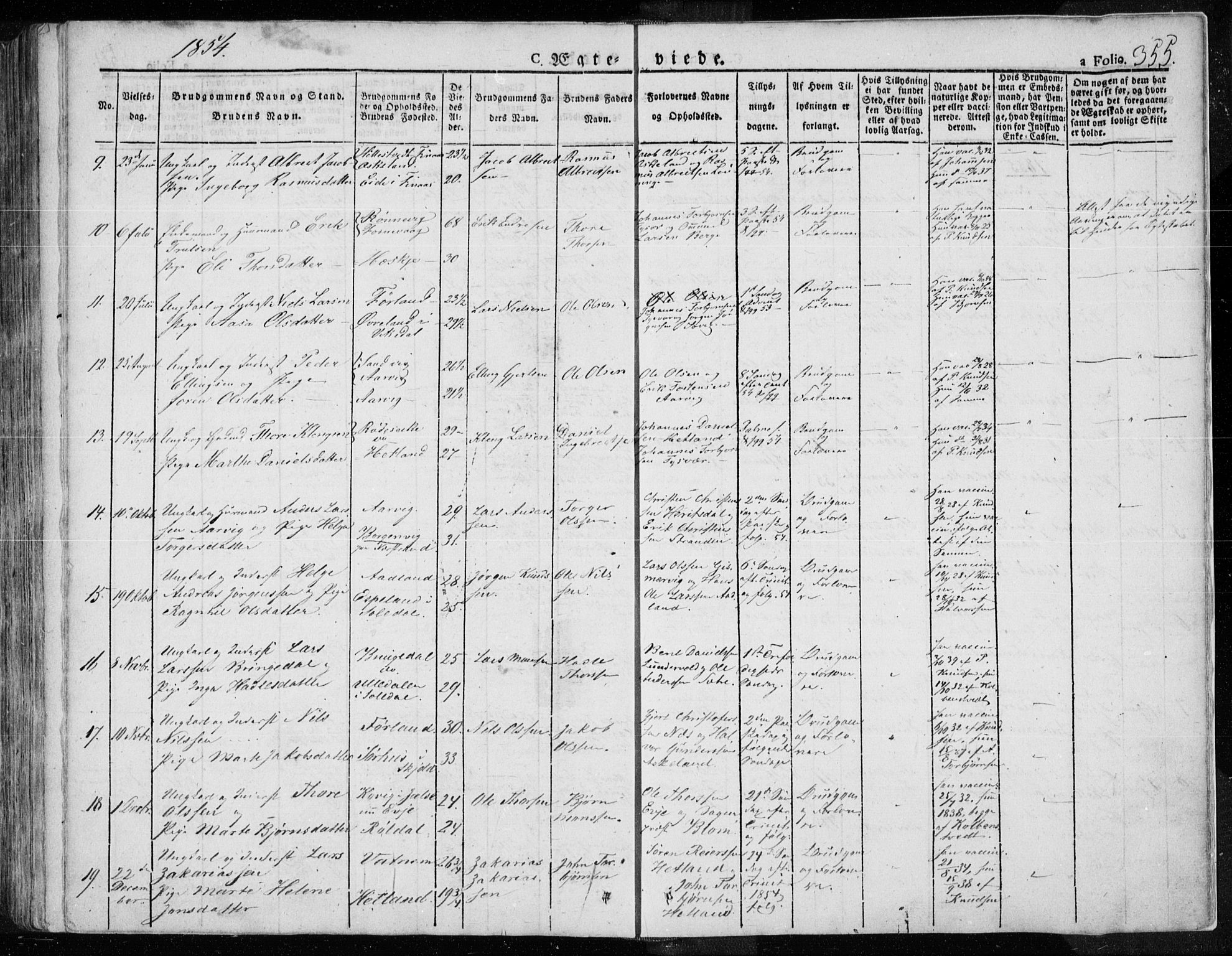 Tysvær sokneprestkontor, SAST/A -101864/H/Ha/Haa/L0001: Ministerialbok nr. A 1.1, 1831-1856, s. 355