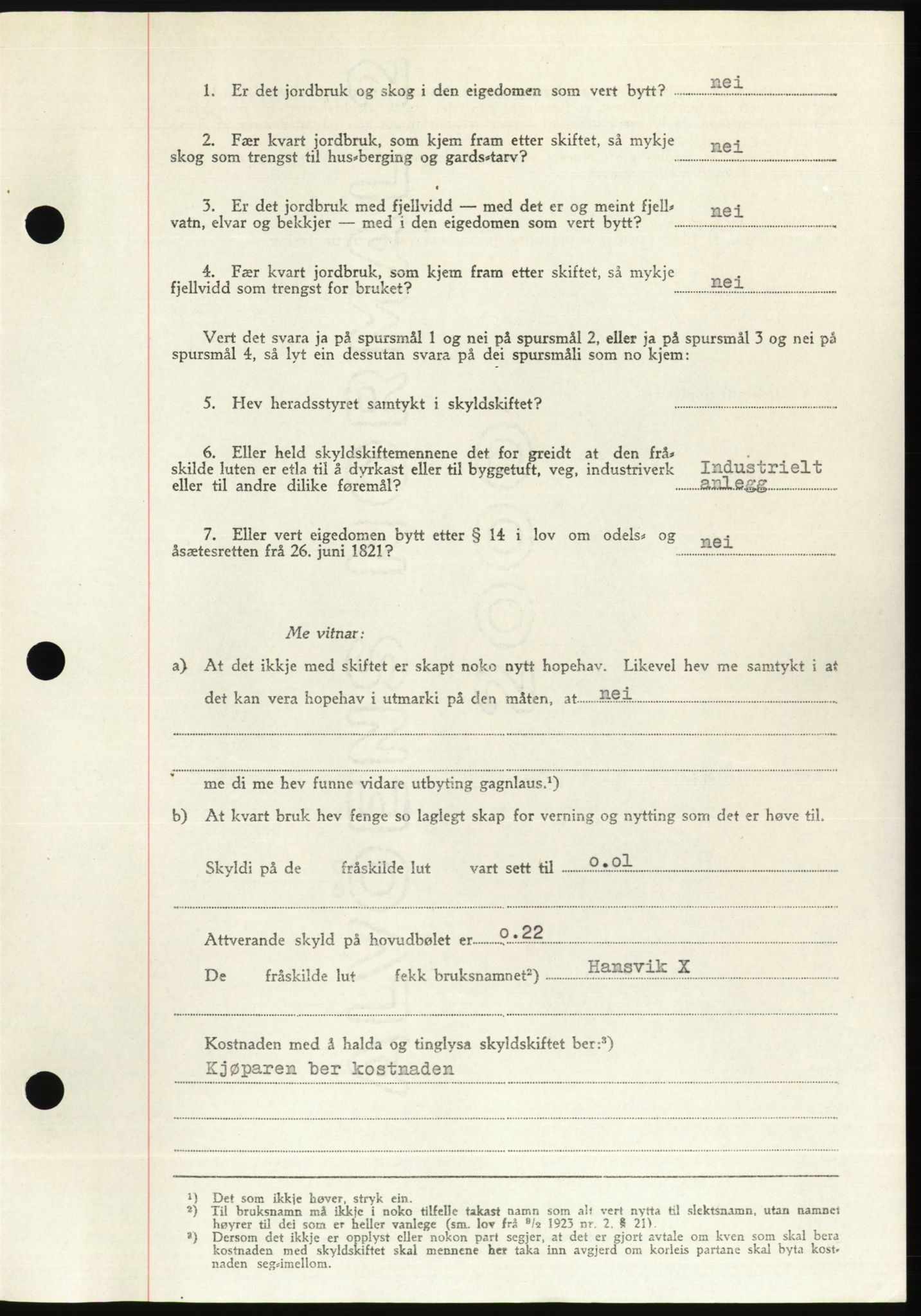 Søre Sunnmøre sorenskriveri, SAT/A-4122/1/2/2C/L0081: Pantebok nr. 7A, 1947-1948, Dagboknr: 1104/1947