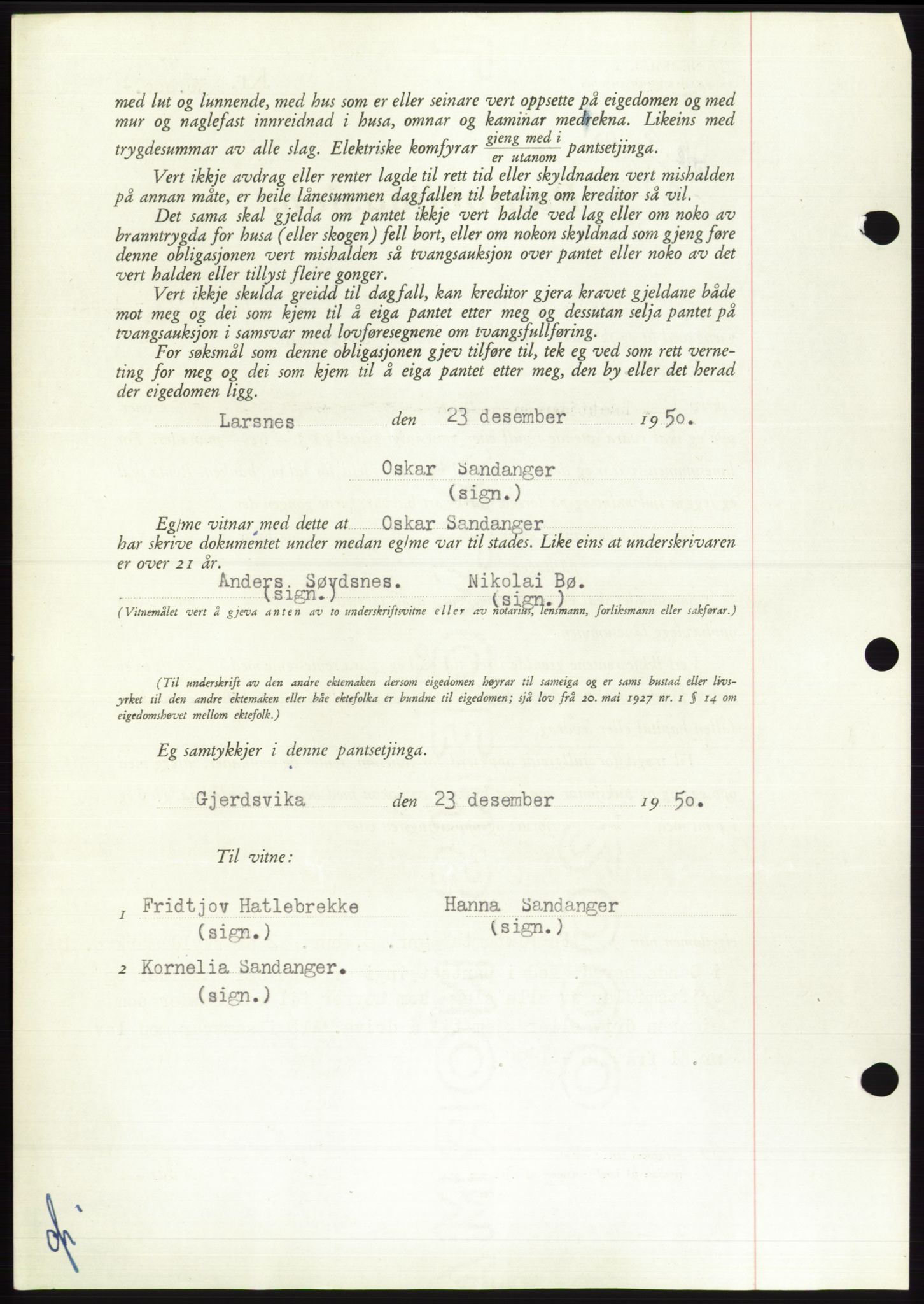 Søre Sunnmøre sorenskriveri, AV/SAT-A-4122/1/2/2C/L0119: Pantebok nr. 7B, 1950-1951, Dagboknr: 3/1951