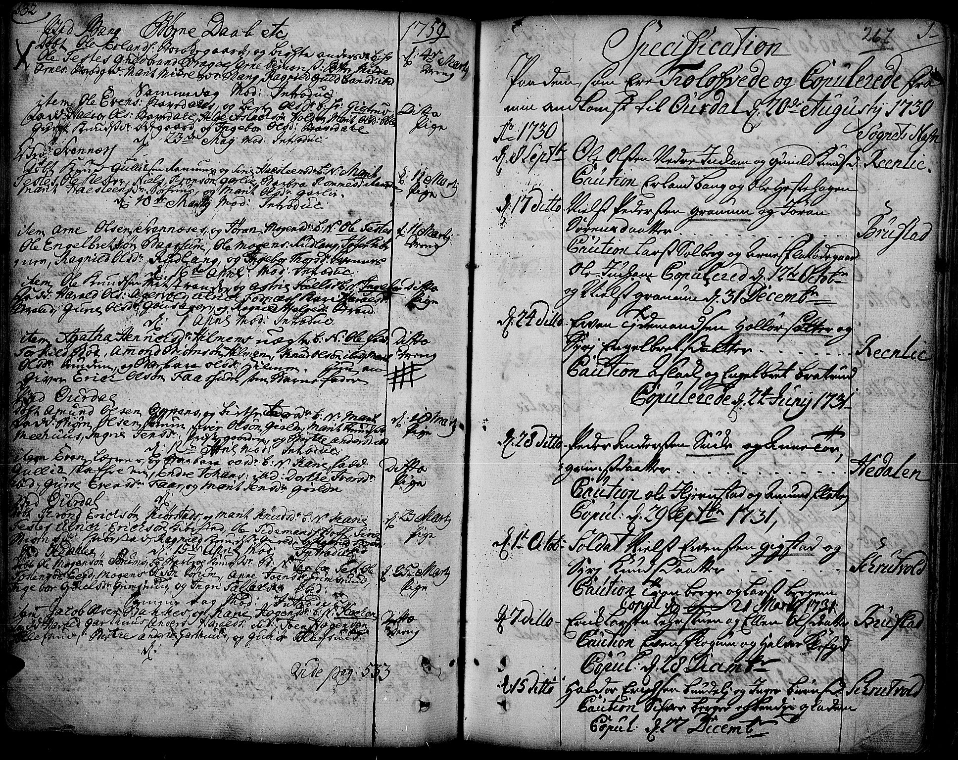 Aurdal prestekontor, AV/SAH-PREST-126/H/Ha/Haa/L0004: Ministerialbok nr. 4, 1730-1762, s. 532-1