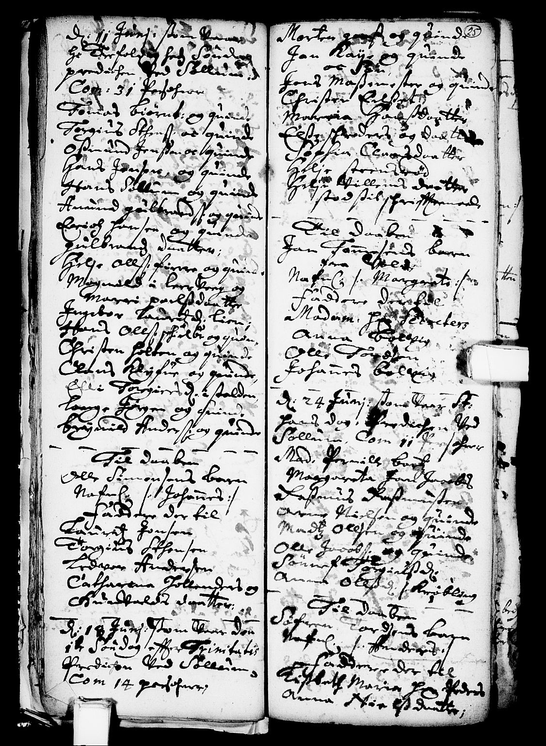 Solum kirkebøker, AV/SAKO-A-306/F/Fa/L0001: Ministerialbok nr. I 1, 1701-1716, s. 25
