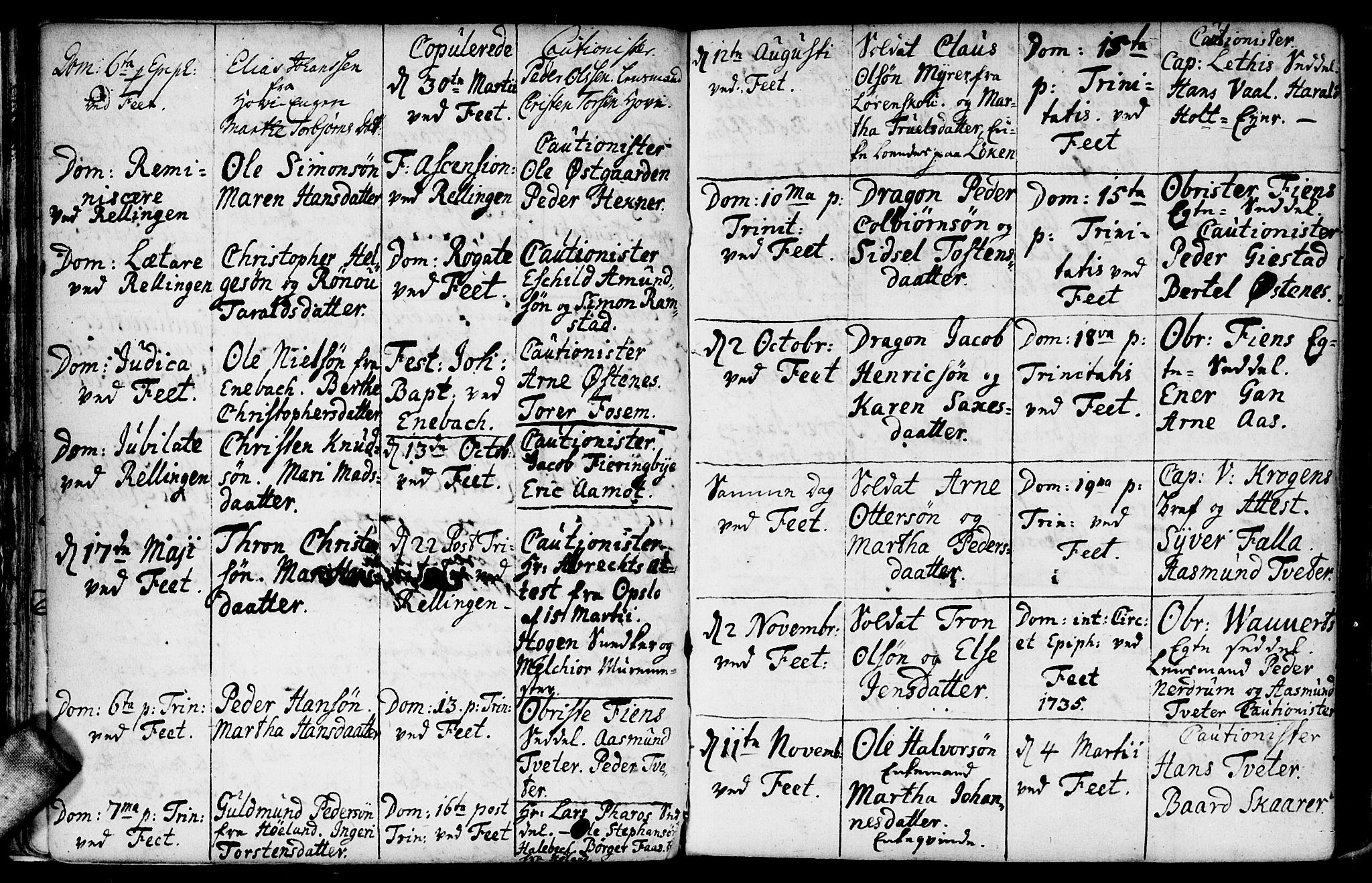 Fet prestekontor Kirkebøker, AV/SAO-A-10370a/F/Fa/L0001: Ministerialbok nr. I 1, 1716-1751, s. 22