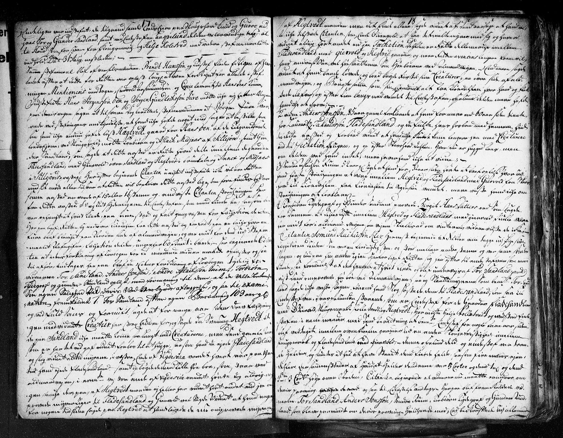 Vest-Telemark sorenskriveri, AV/SAKO-A-134/F/Fb/L0002: Tingbokkopi, 1726-1732, s. 17-18