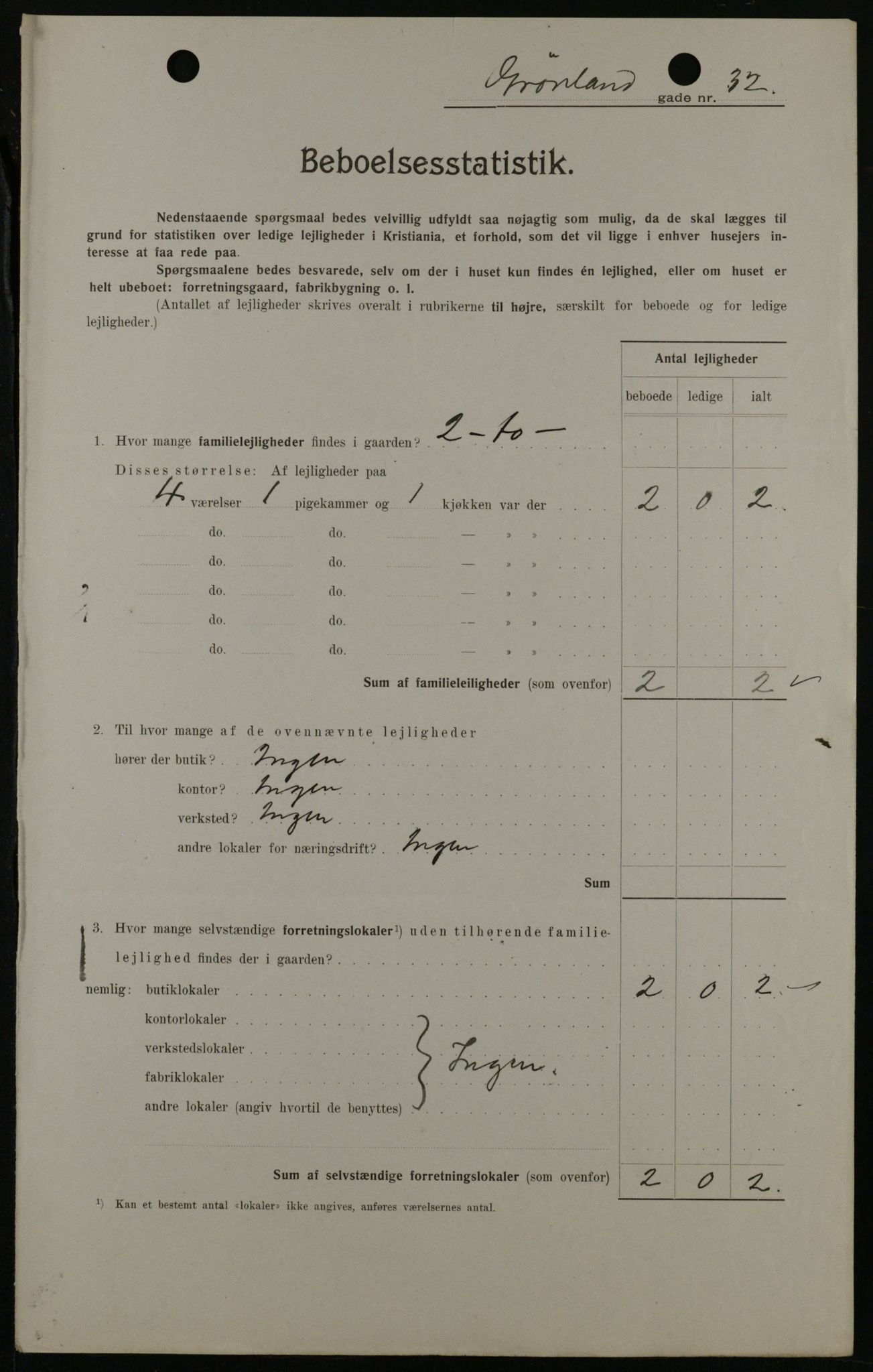 OBA, Kommunal folketelling 1.2.1908 for Kristiania kjøpstad, 1908, s. 28458