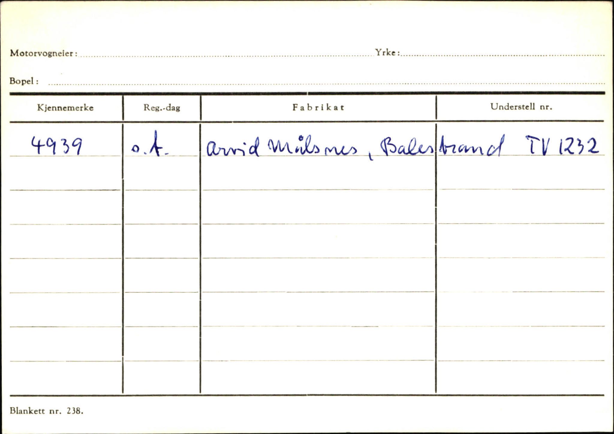 Statens vegvesen, Sogn og Fjordane vegkontor, AV/SAB-A-5301/4/F/L0132: Eigarregister Askvoll A-Å. Balestrand A-Å, 1945-1975, s. 2135