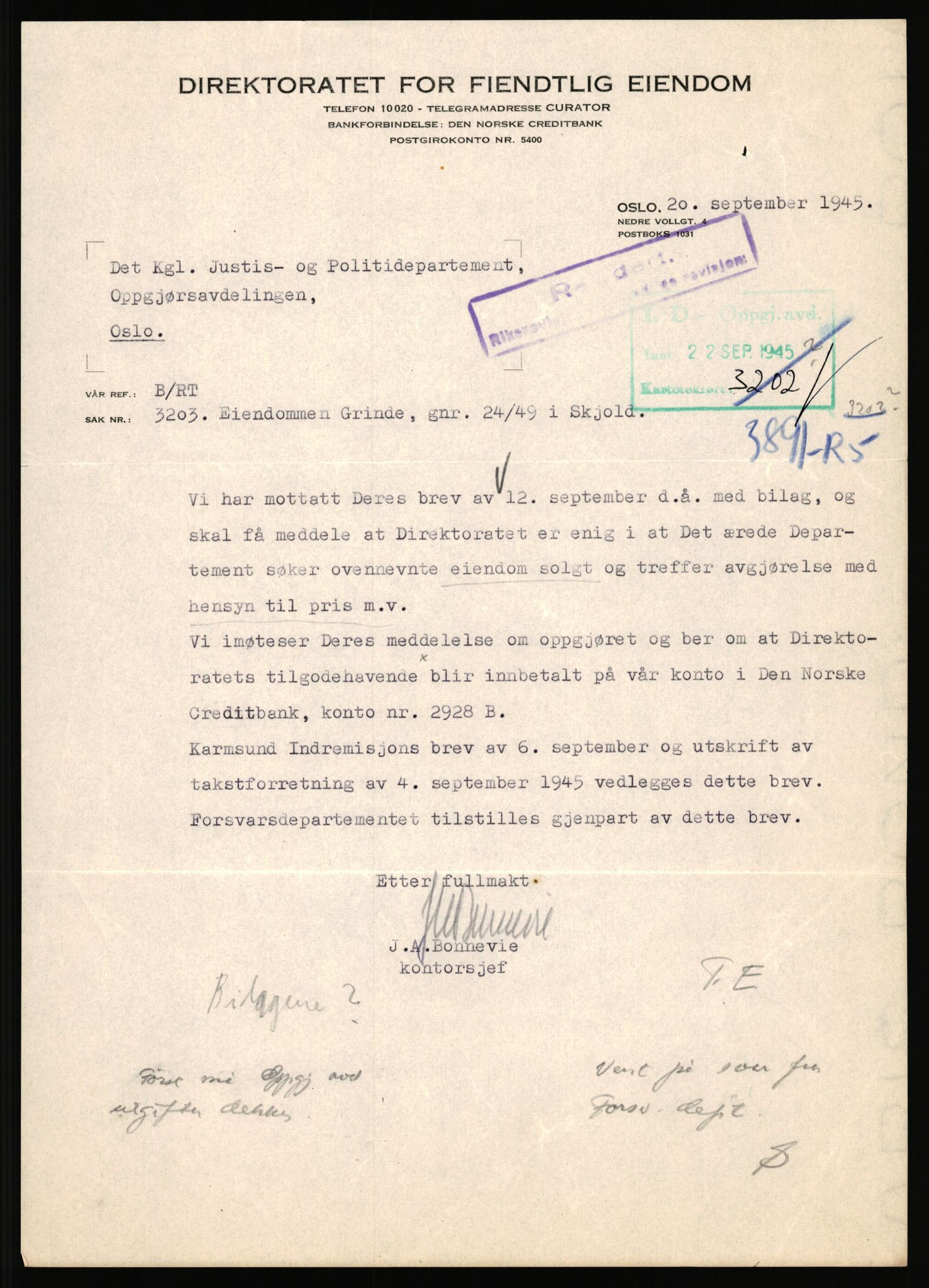 Forsvarsdepartementet, 10. kontor / Oppgjørskontoret, AV/RA-RAFA-1225/D/Dd/L0351: Rogaland, 1941-1958, s. 33