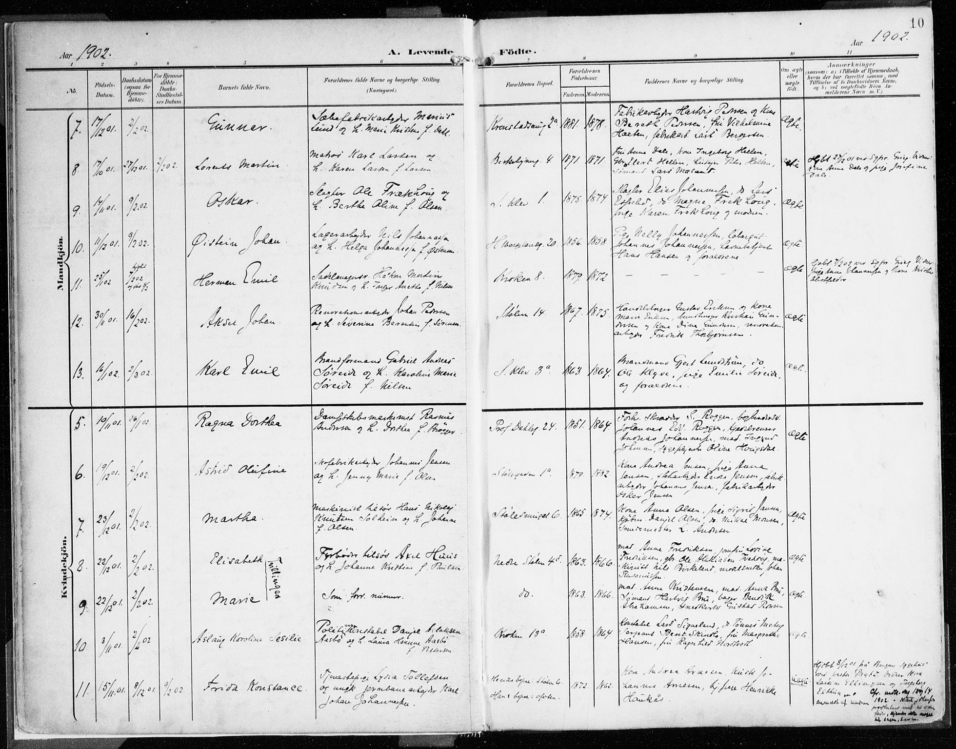 Mariakirken Sokneprestembete, AV/SAB-A-76901/H/Haa/L0010: Ministerialbok nr. B 1, 1901-1915, s. 10