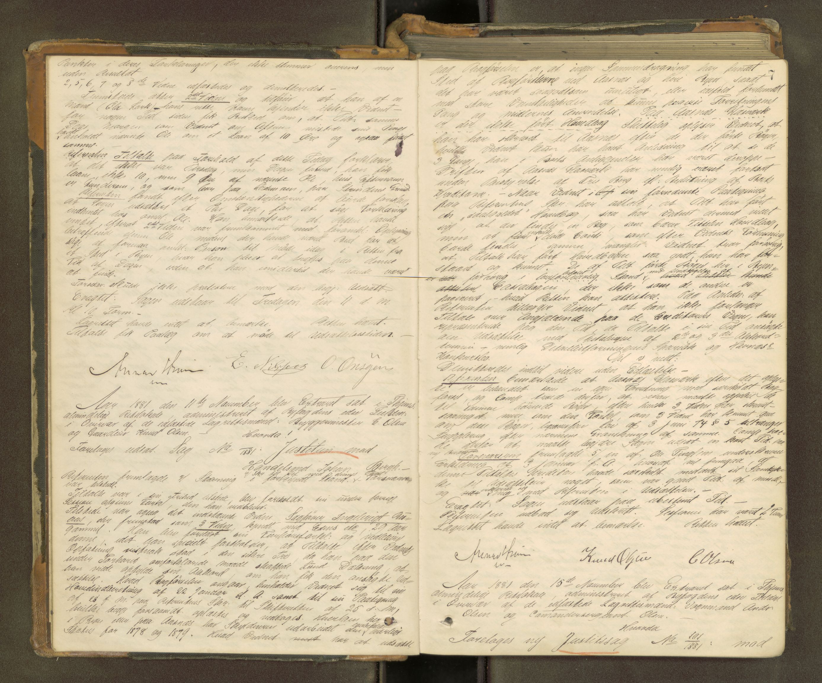 Trondheim byfogd, AV/SAT-A-0003/1/1/1B/L0023: Ekstrarettsprotokoll - 21/10-31/3., 1881-1886, s. 6b-7a