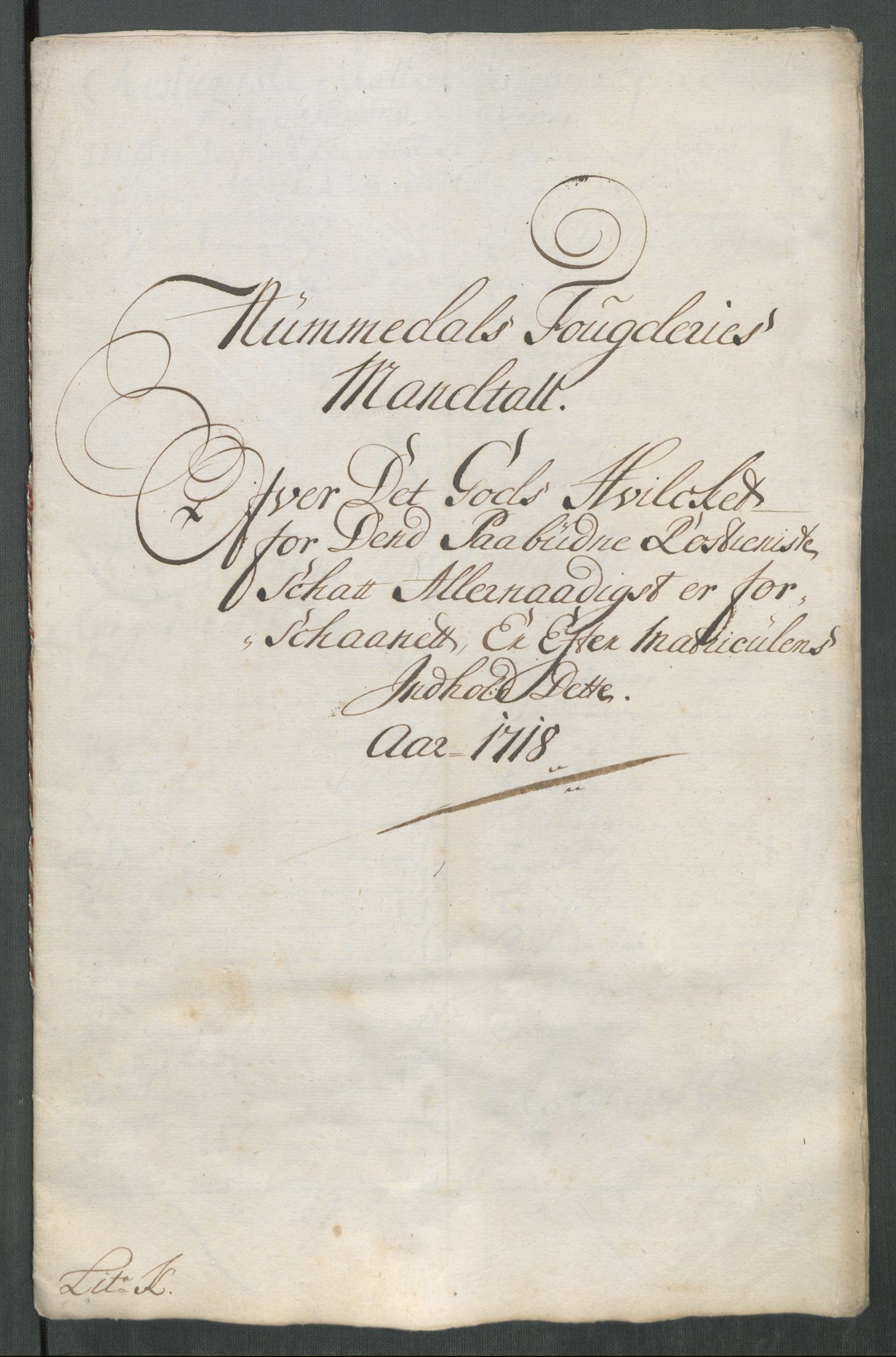 Rentekammeret inntil 1814, Reviderte regnskaper, Fogderegnskap, RA/EA-4092/R64/L4439: Fogderegnskap Namdal, 1718, s. 227