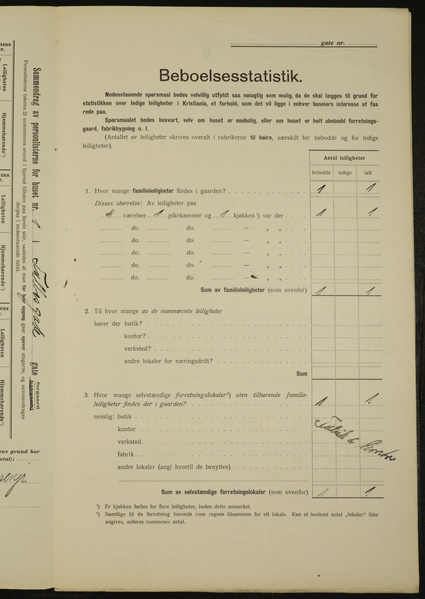 OBA, Kommunal folketelling 1.2.1912 for Kristiania, 1912, s. 23130