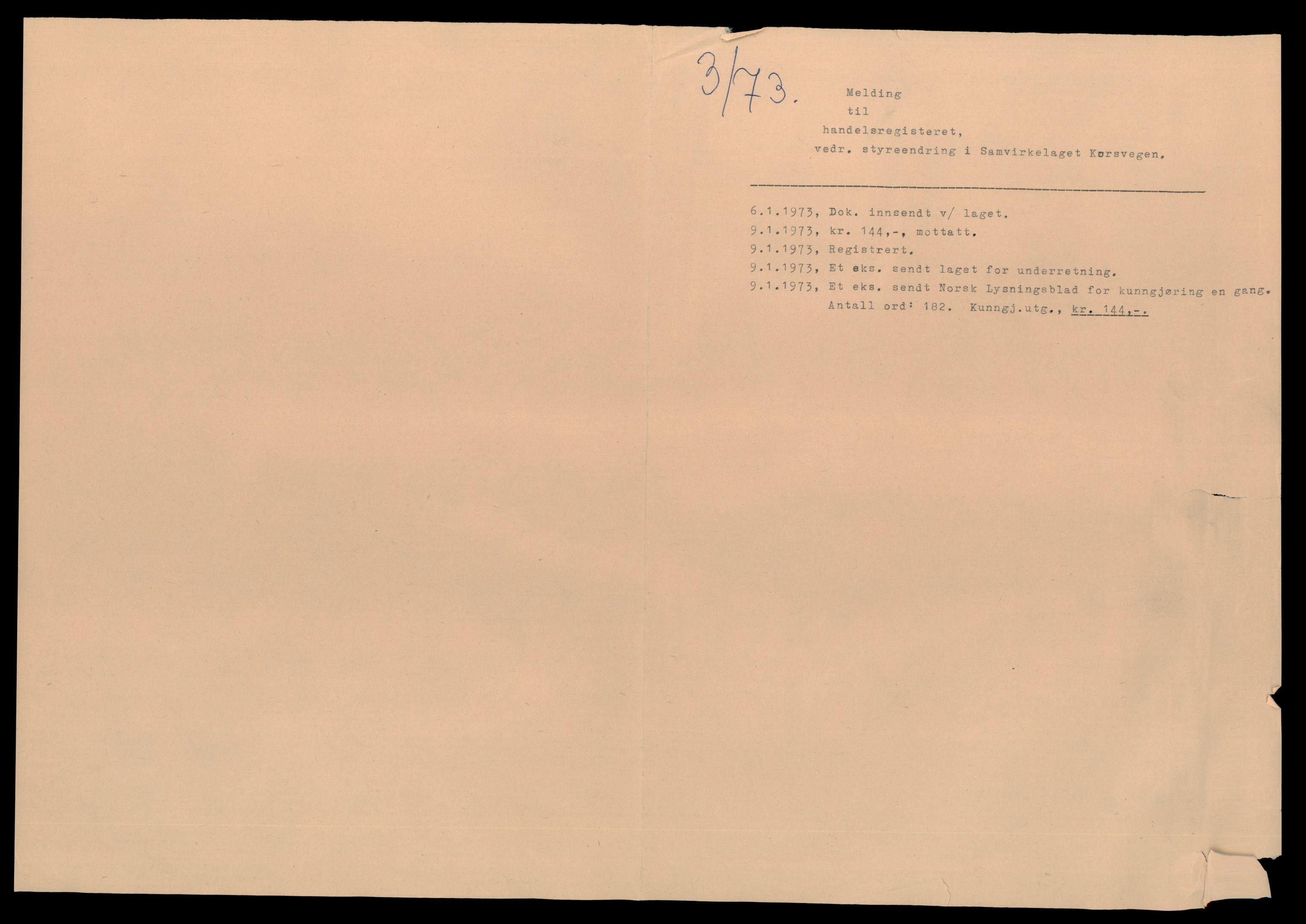 Gauldal sorenskriveri, SAT/A-0014/2/J/Jd/Jdc/L0011: Bilag, andelslag og borettslag, S-Å, 1944-1990, s. 3