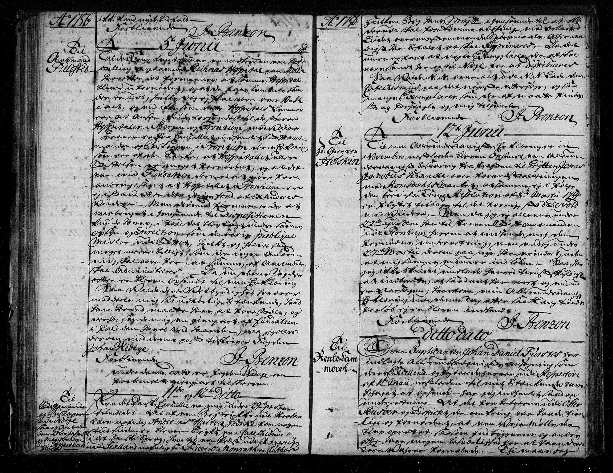 Stattholderembetet 1572-1771, AV/RA-EA-2870/Bf/L0002: Stattholderprotokoll (allmenn kopibok), 1753-1758, s. 105b-106a