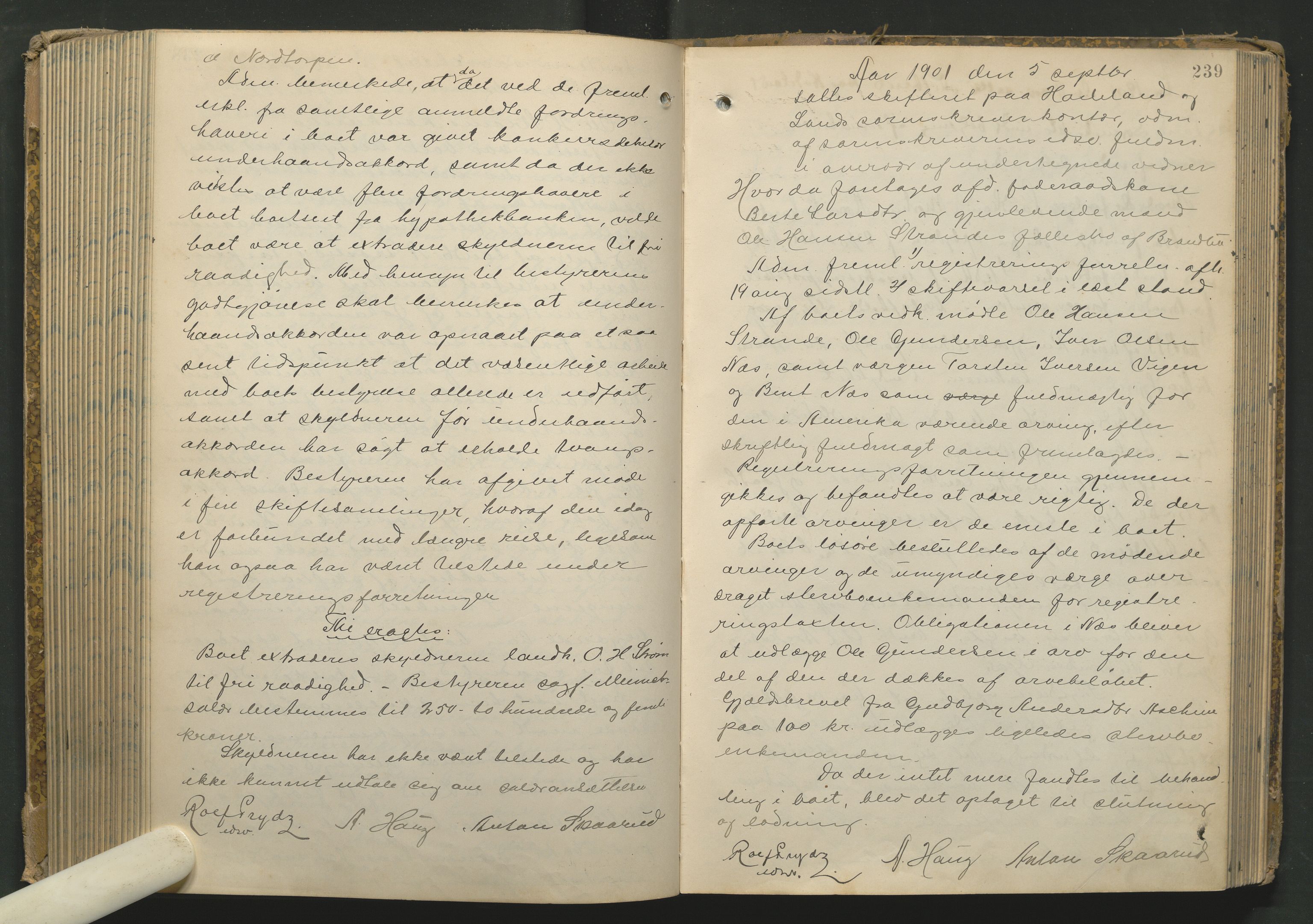 Hadeland og Land tingrett, AV/SAH-TING-010/J/Jc/L0005: Skifteforhandlingsprotokoll, 1893-1916, s. 238b-239a