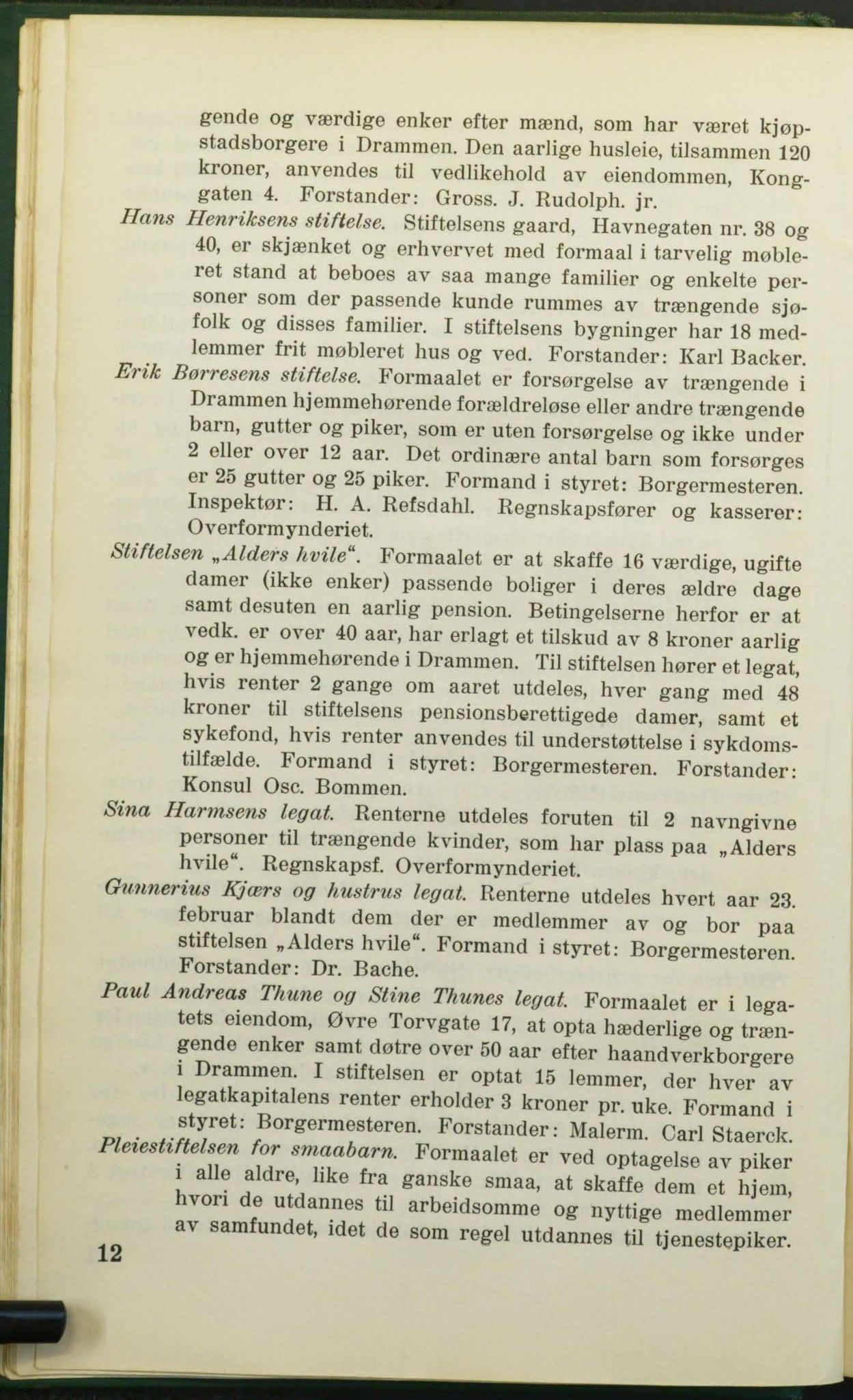 Drammen adressebok, DRMK/-, 1925, s. 12