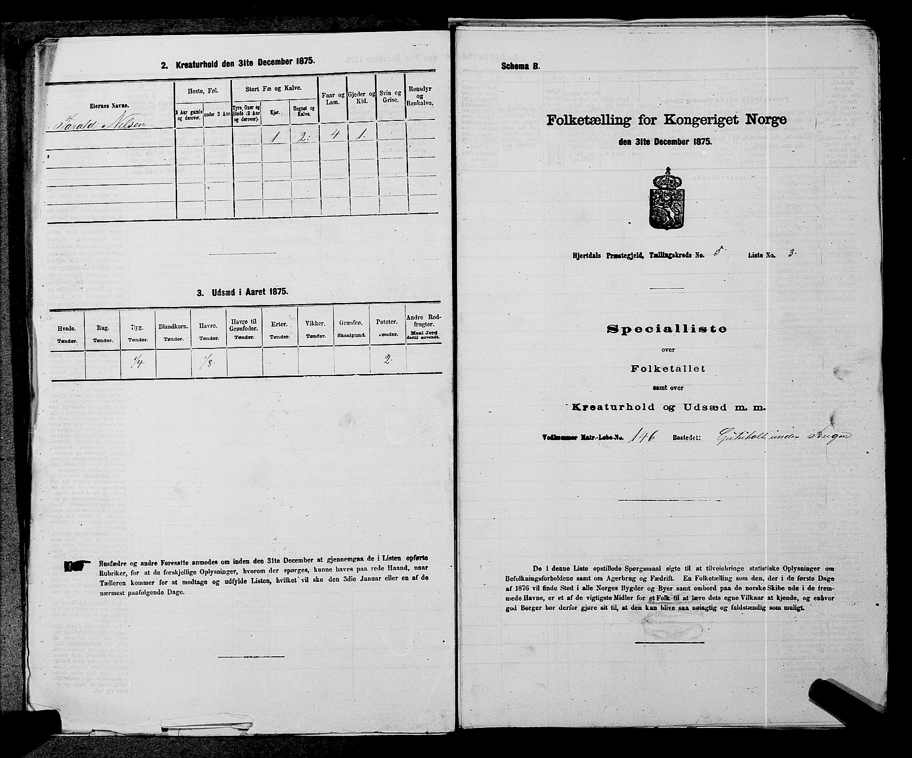 SAKO, Folketelling 1875 for 0827P Hjartdal prestegjeld, 1875, s. 647