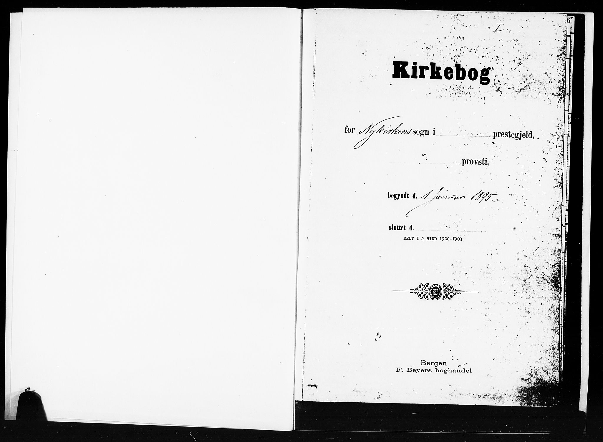 Nykirken Sokneprestembete, SAB/A-77101/H/Hab: Klokkerbok nr. B 4, 1900-1903