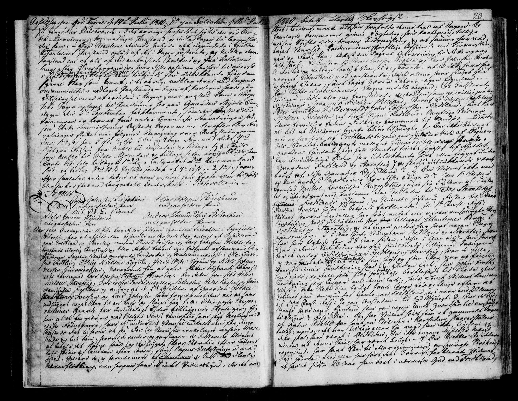 Indre Sogn tingrett, AV/SAB-A-3301/1/F/Fb/Fba/L0002: Sivile og offentlege saker, A 2, 1810-1814, s. 19b-20a