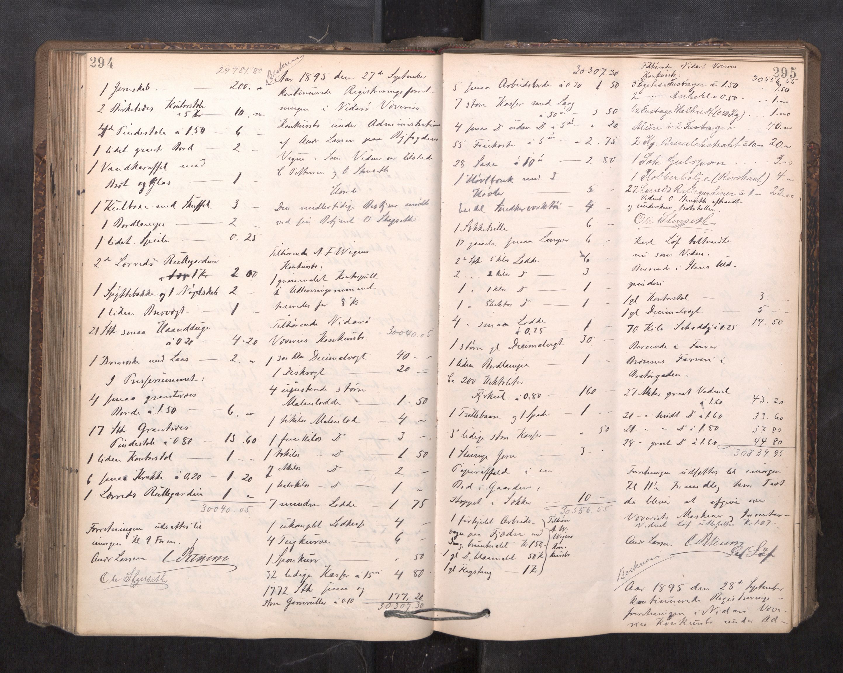 Trondheim byfogd, AV/SAT-A-0003/1/3/3C/L0015: Skifteregistreringsprotokoll - 24/2-21/3 (u/ register), 1893-1899, s. 294-295