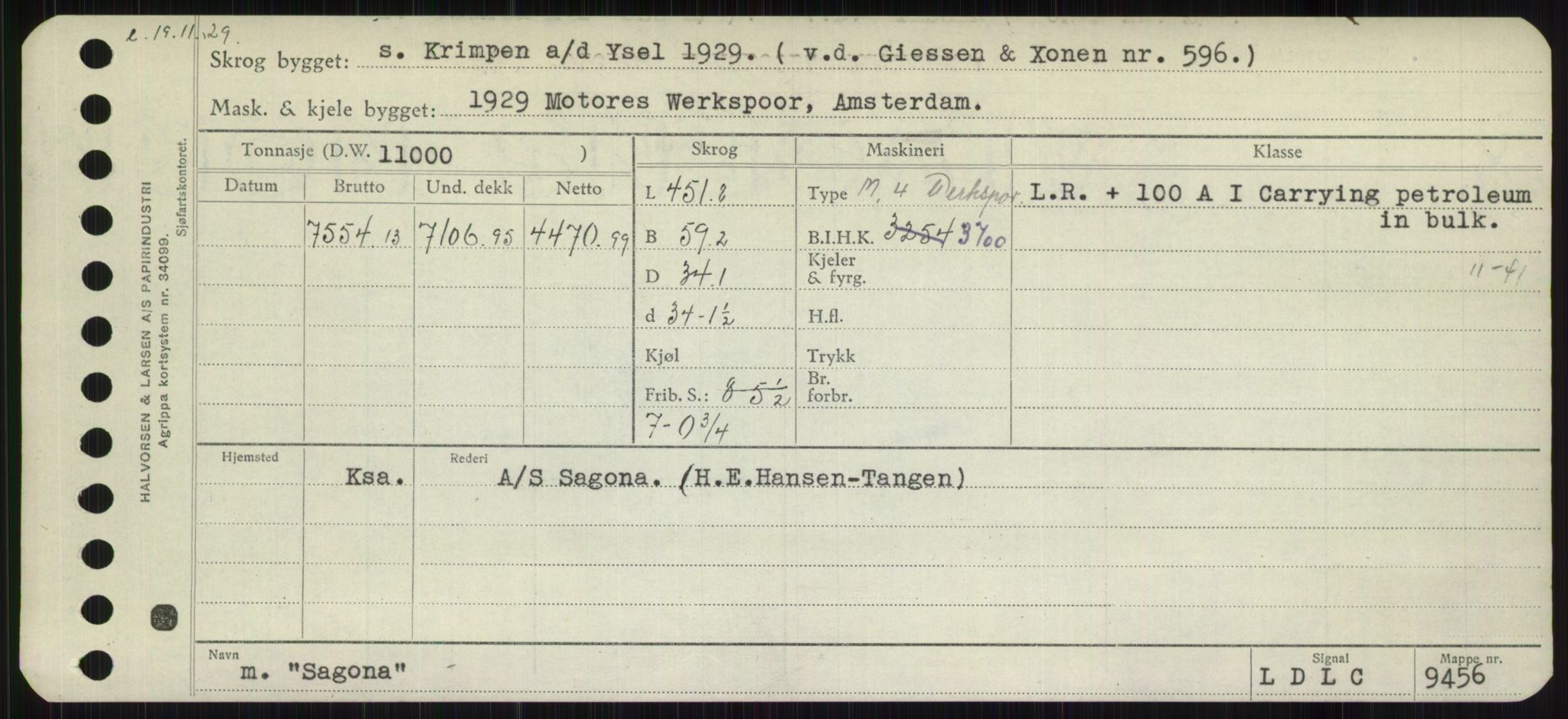 Sjøfartsdirektoratet med forløpere, Skipsmålingen, RA/S-1627/H/Hb/L0004: Fartøy, O-S, s. 263