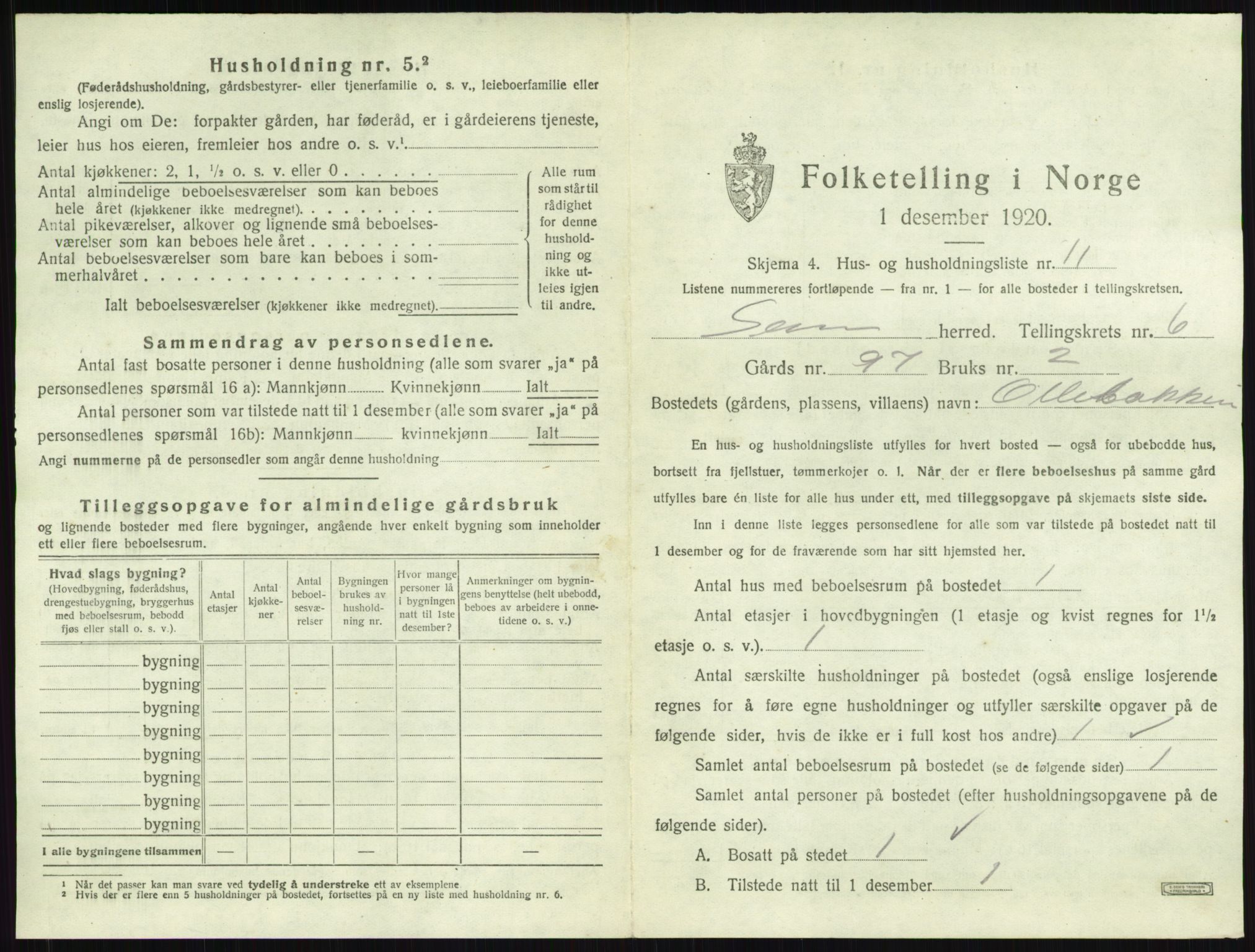 SAKO, Folketelling 1920 for 0721 Sem herred, 1920, s. 1281