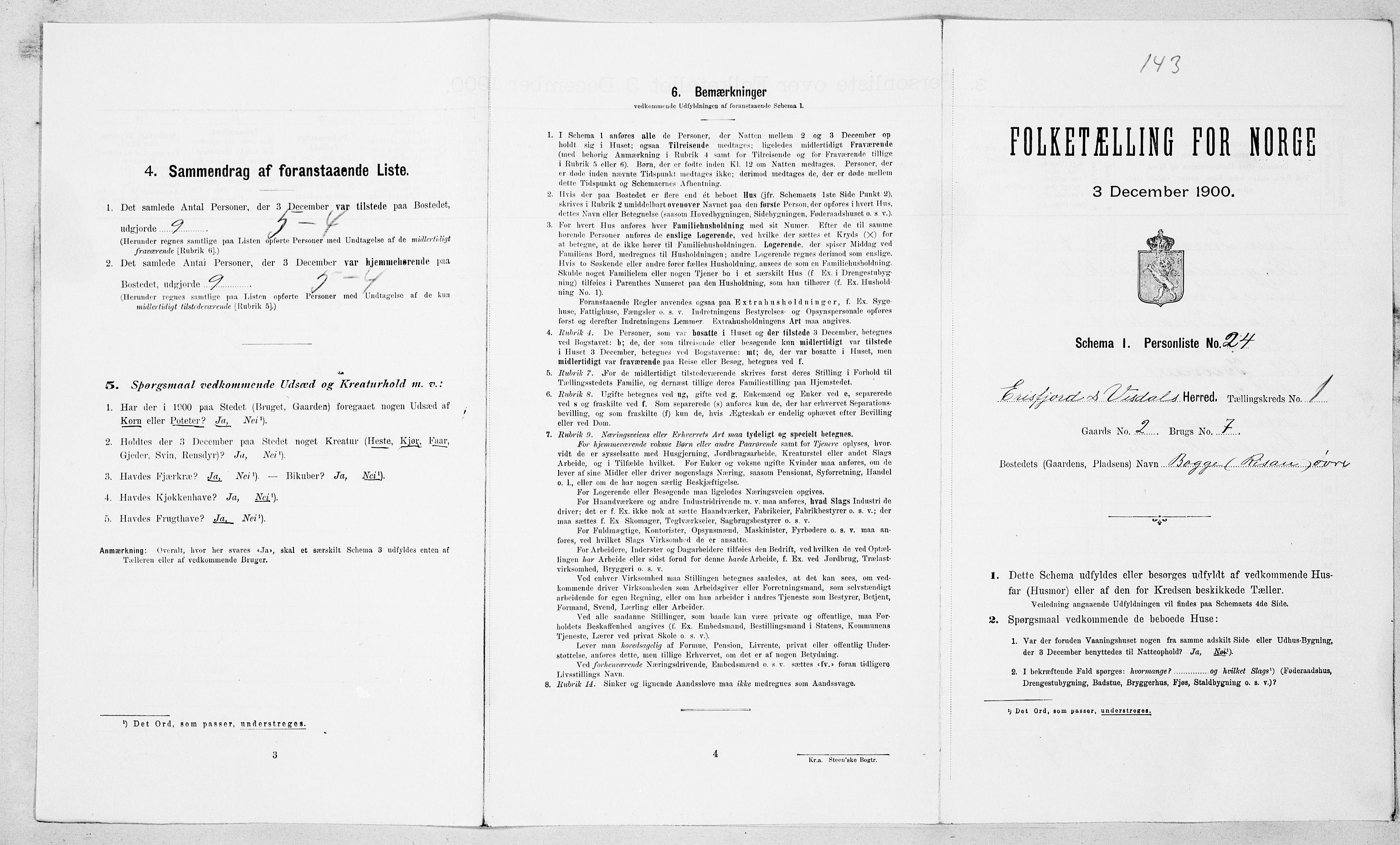 SAT, Folketelling 1900 for 1542 Eresfjord og Vistdal herred, 1900, s. 97