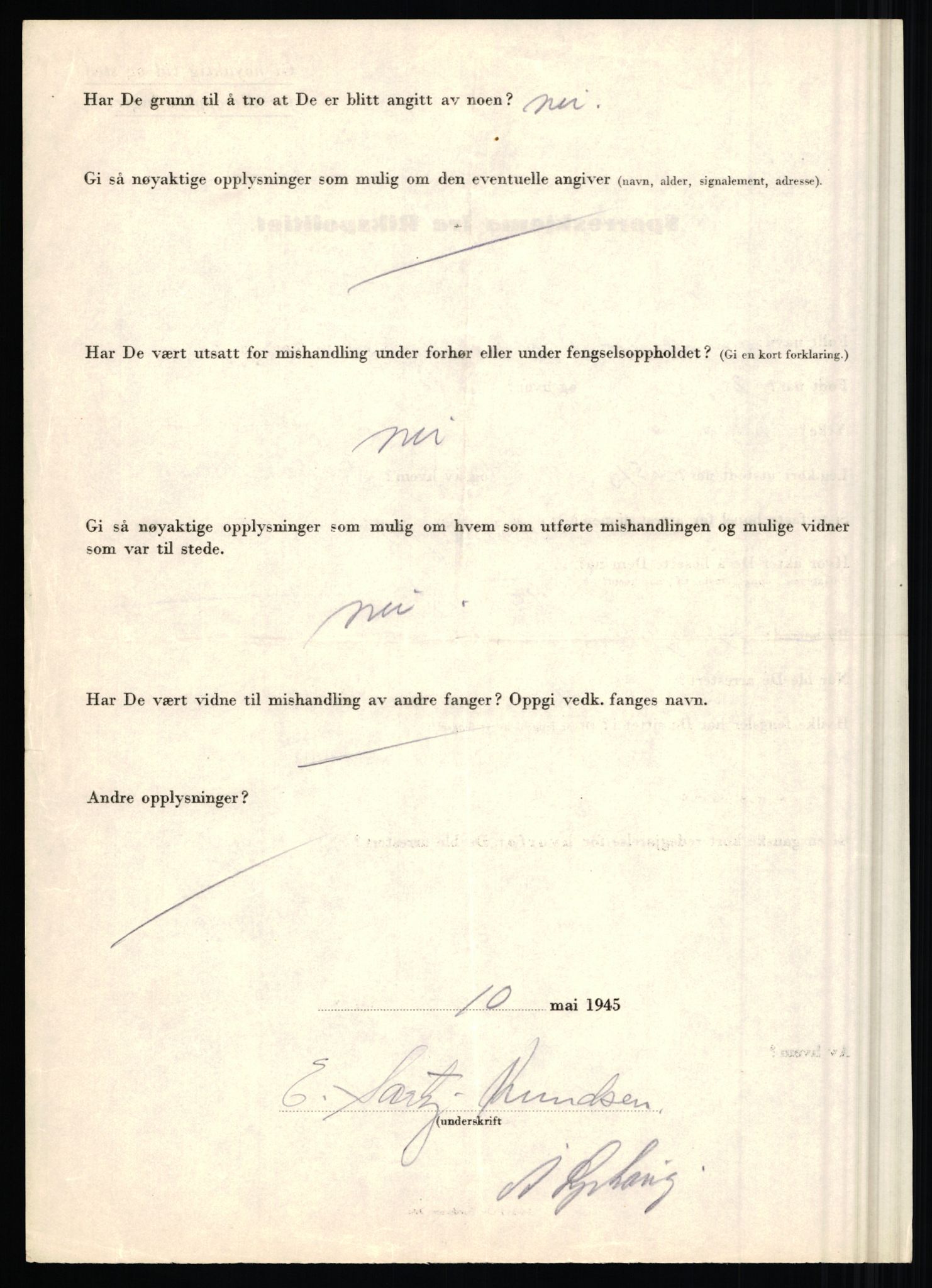 Rikspolitisjefen, AV/RA-S-1560/L/L0009: Karlsen, Aksel Emanuel - Kristiansen, Øivind Vetre, 1940-1945, s. 536