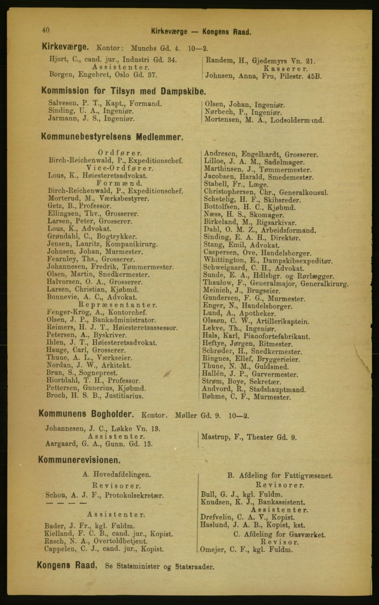 Kristiania/Oslo adressebok, PUBL/-, 1889, s. 40