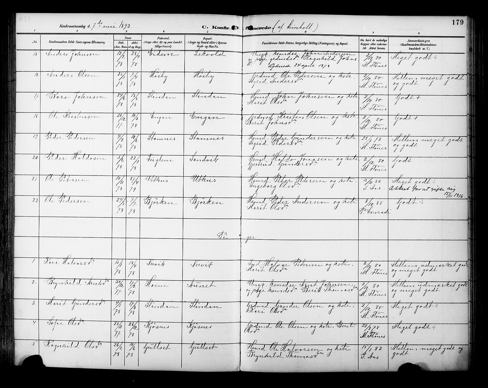 Ministerialprotokoller, klokkerbøker og fødselsregistre - Sør-Trøndelag, SAT/A-1456/695/L1149: Ministerialbok nr. 695A09, 1891-1902, s. 179