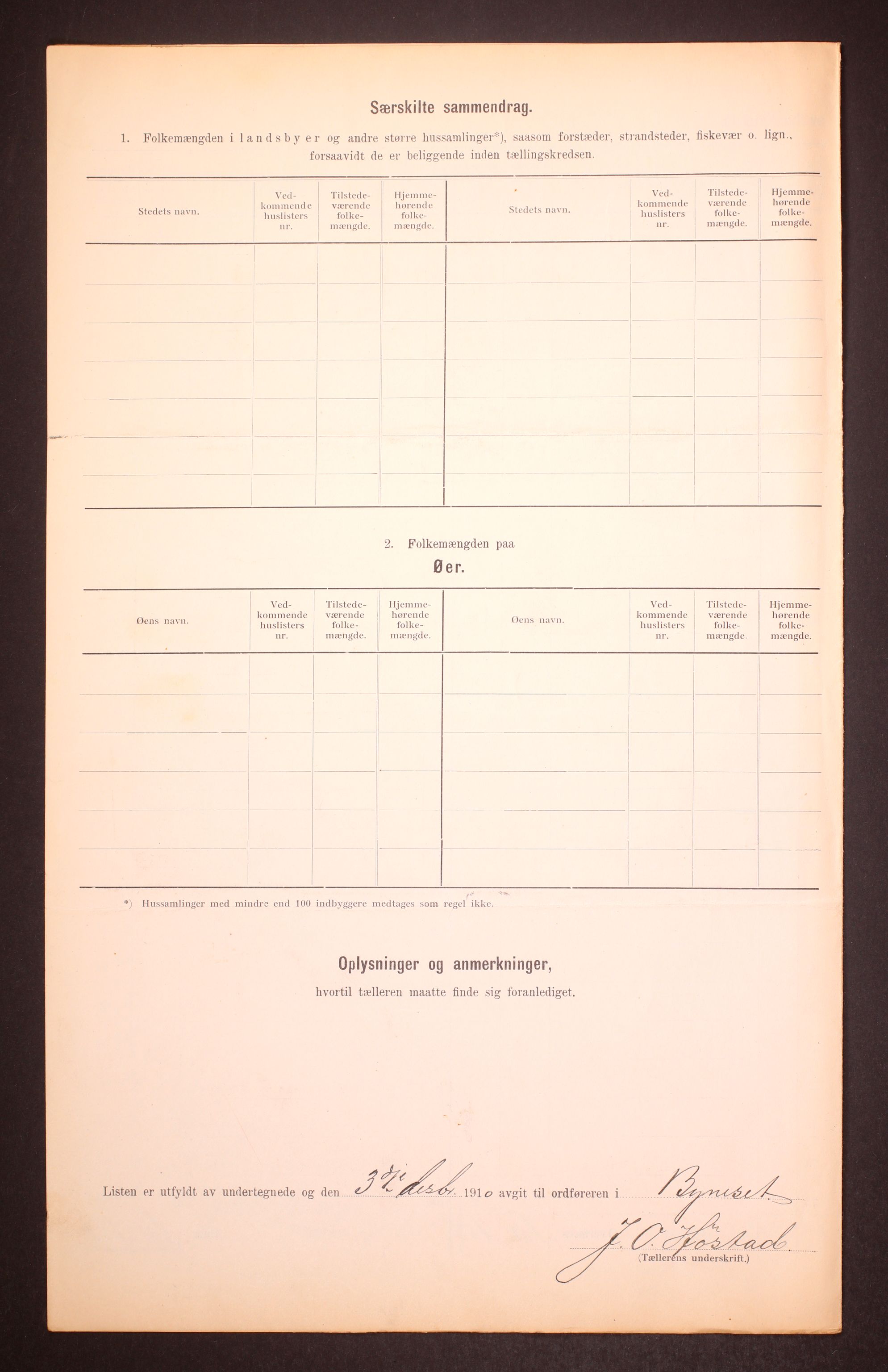 RA, Folketelling 1910 for 1655 Byneset herred, 1910, s. 6