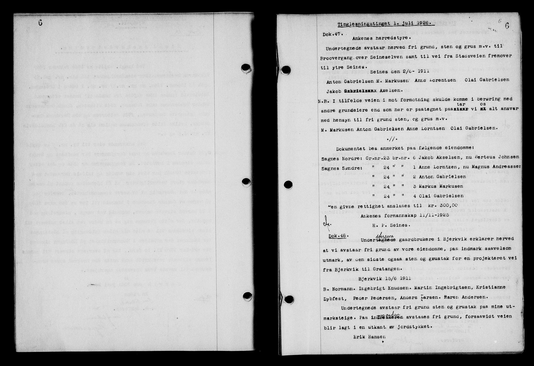 Steigen og Ofoten sorenskriveri, SAT/A-0030/1/2/2C/L0014: Pantebok nr. 13 og 15, 1926-1927, Tingl.dato: 01.07.1926