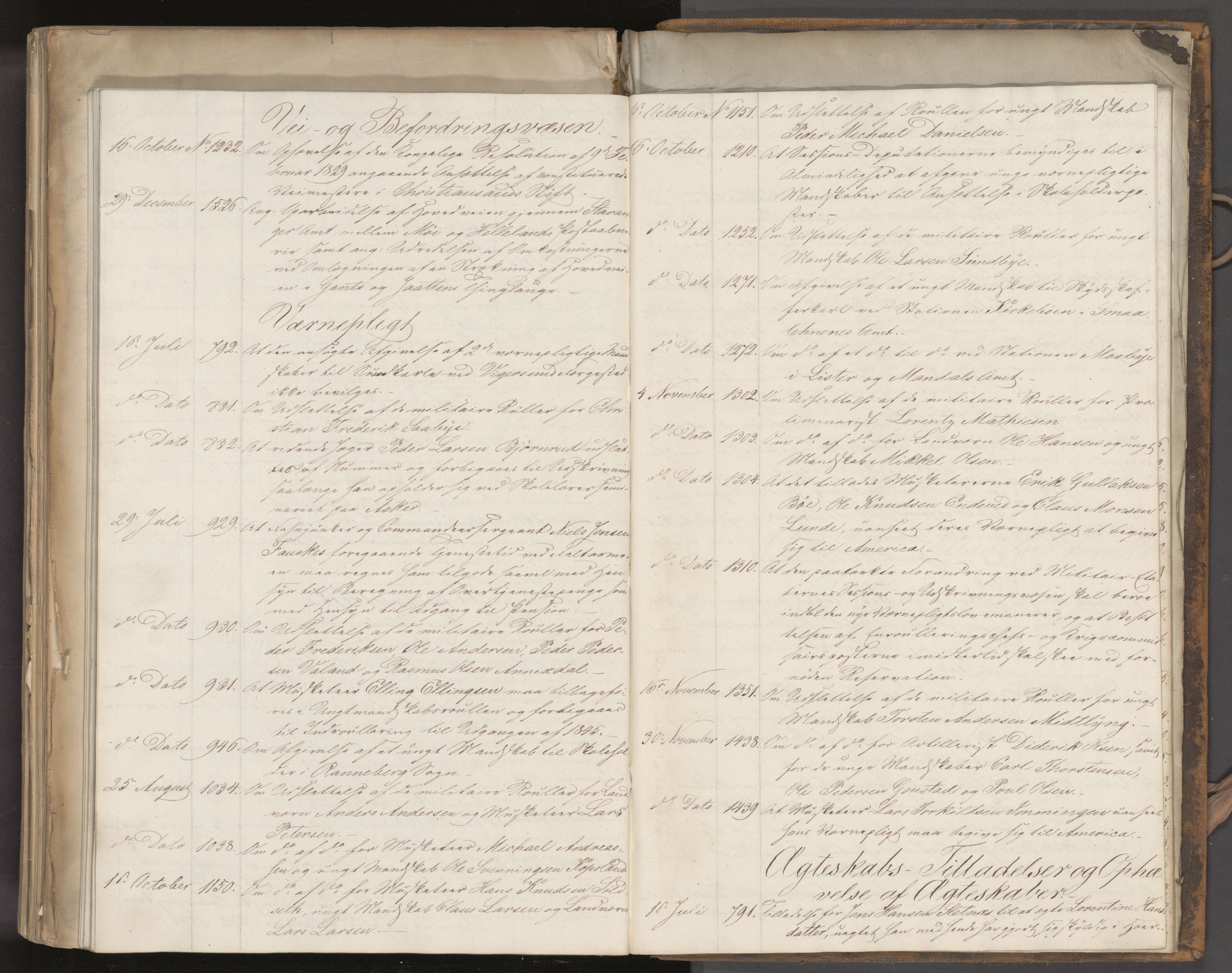 Statsrådssekretariatet, RA/S-1001/A/Ab/L0054: Kgl. res. nr. 764-1554, 2. halvår, 1841