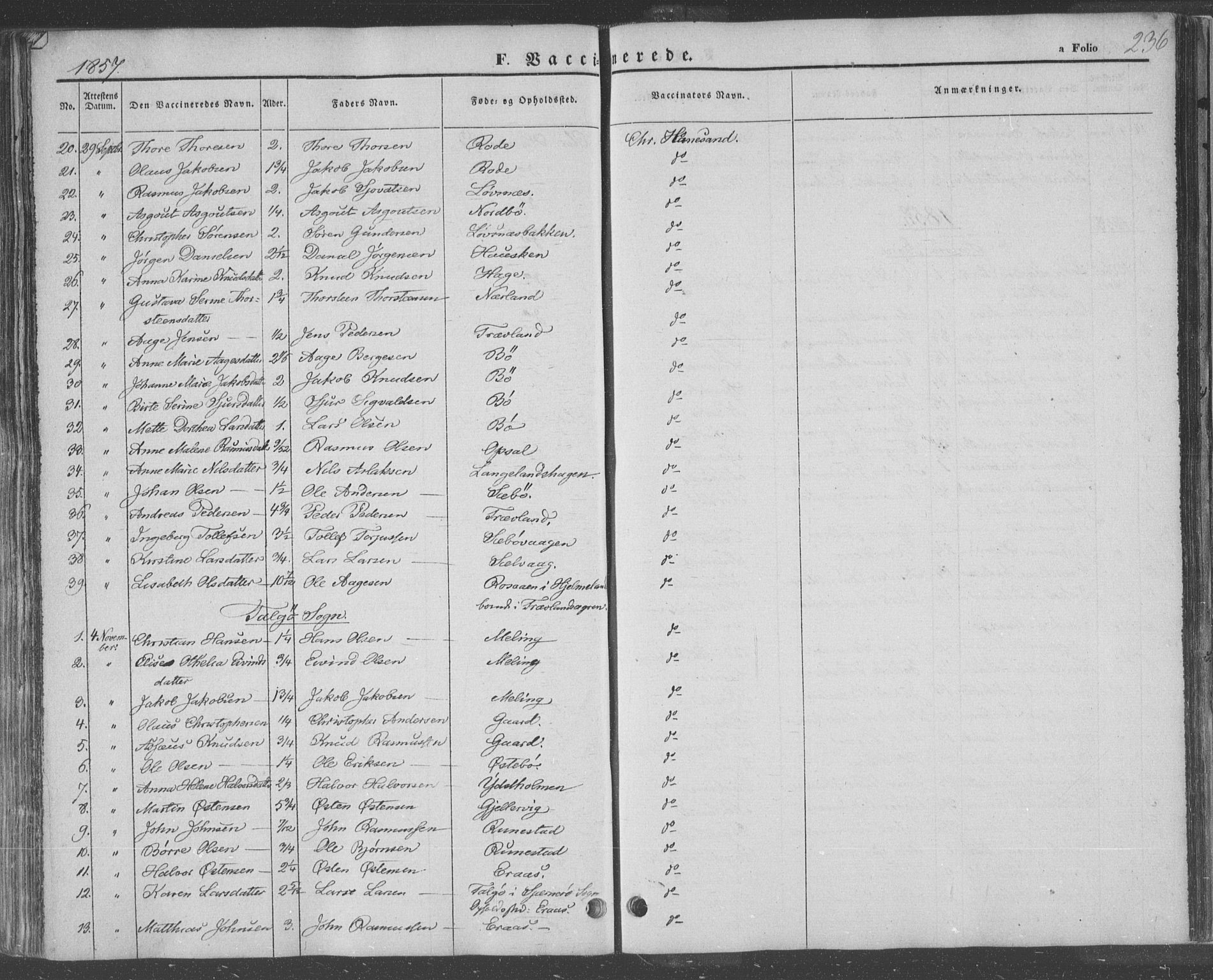 Finnøy sokneprestkontor, AV/SAST-A-101825/H/Ha/Haa/L0007: Ministerialbok nr. A 7, 1847-1862, s. 236