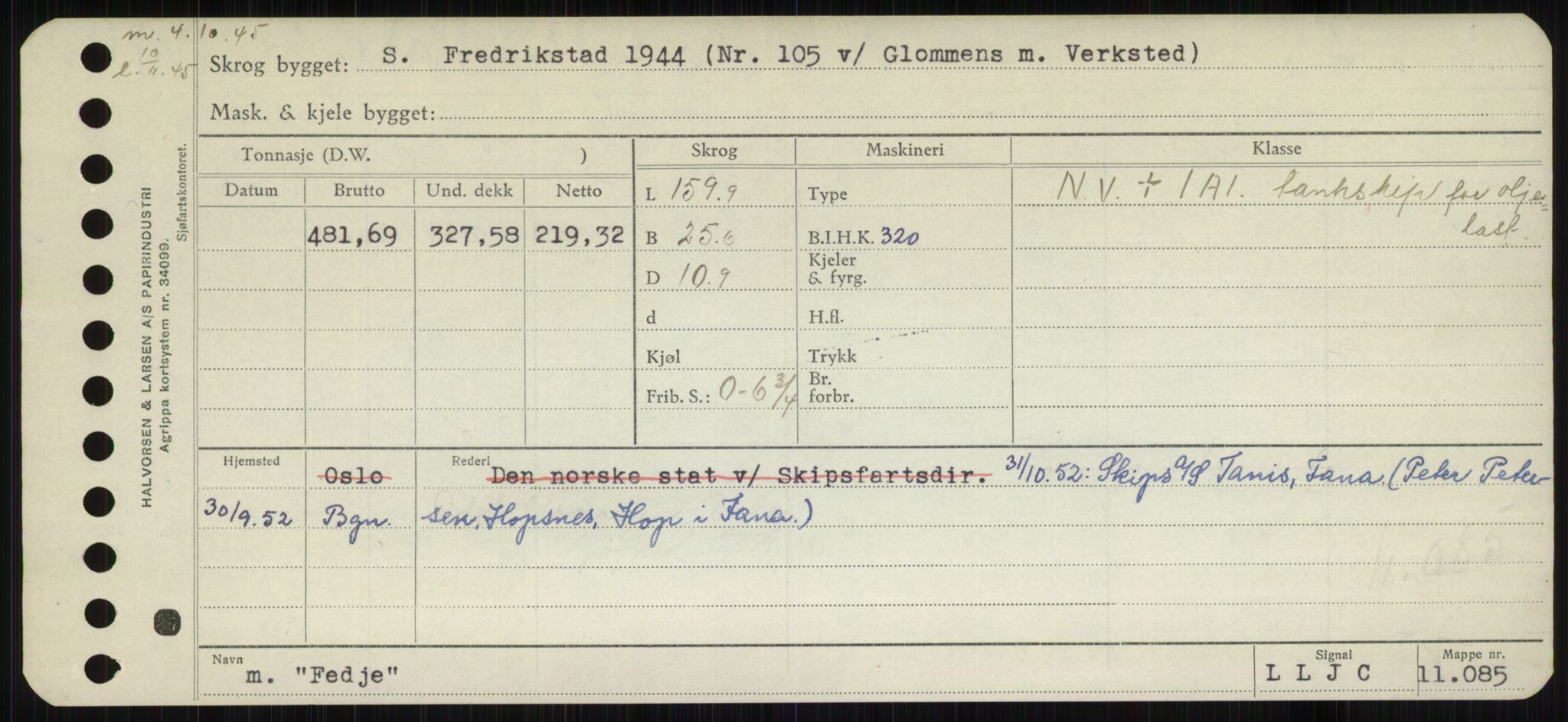 Sjøfartsdirektoratet med forløpere, Skipsmålingen, AV/RA-S-1627/H/Hb/L0002: Fartøy, E-H, s. 79