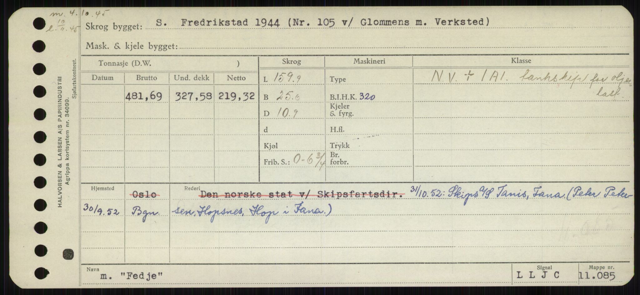 Sjøfartsdirektoratet med forløpere, Skipsmålingen, RA/S-1627/H/Hb/L0002: Fartøy, E-H, s. 79