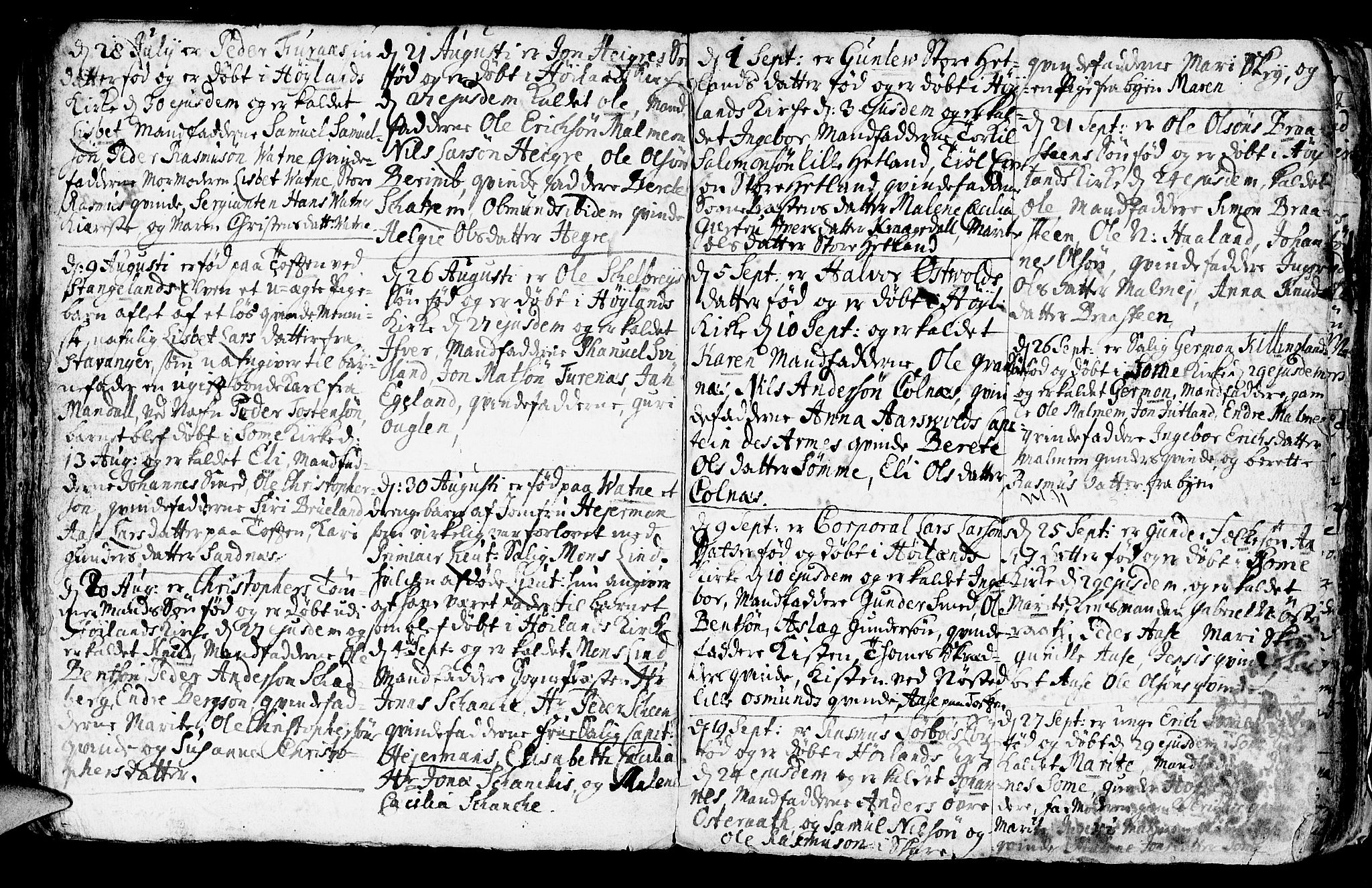 Høyland sokneprestkontor, AV/SAST-A-101799/001/30BA/L0001: Ministerialbok nr. A 1, 1691-1732