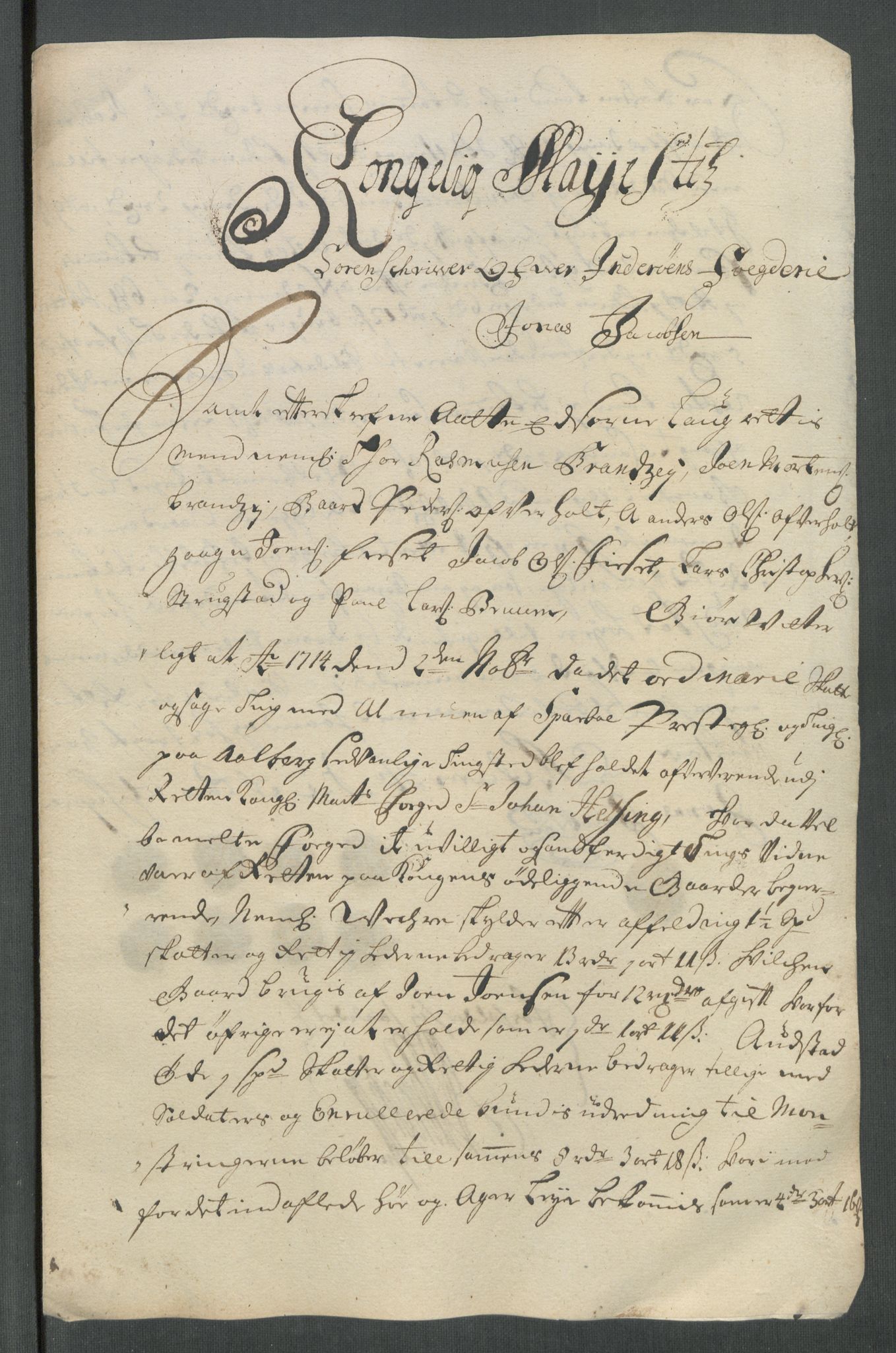 Rentekammeret inntil 1814, Reviderte regnskaper, Fogderegnskap, AV/RA-EA-4092/R63/L4322: Fogderegnskap Inderøy, 1714, s. 356