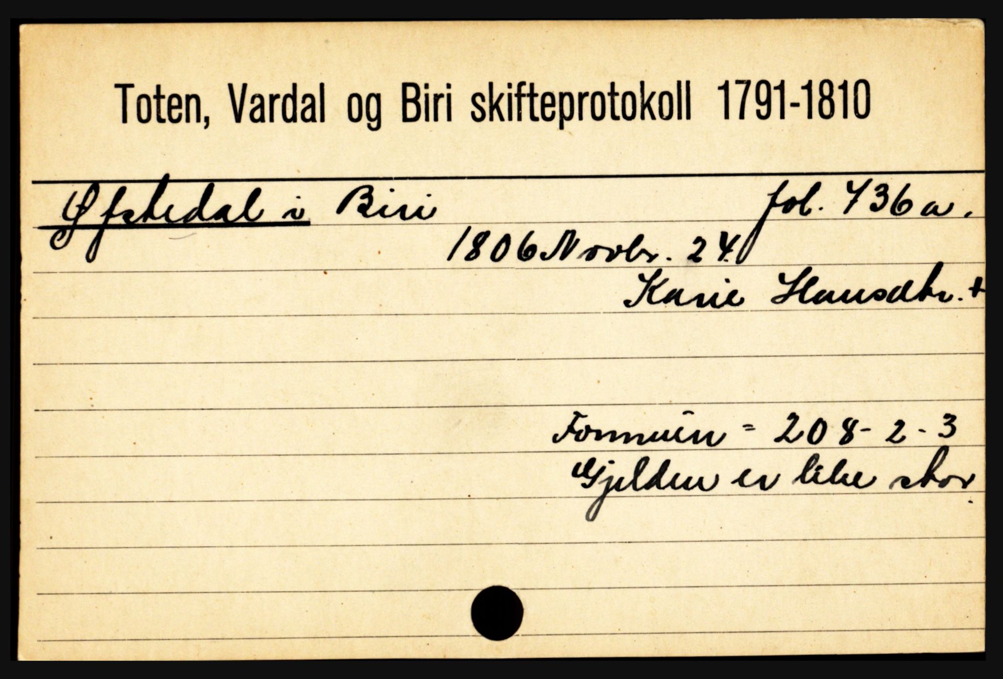 Toten tingrett, SAH/TING-006/J, 1657-1903, s. 22589