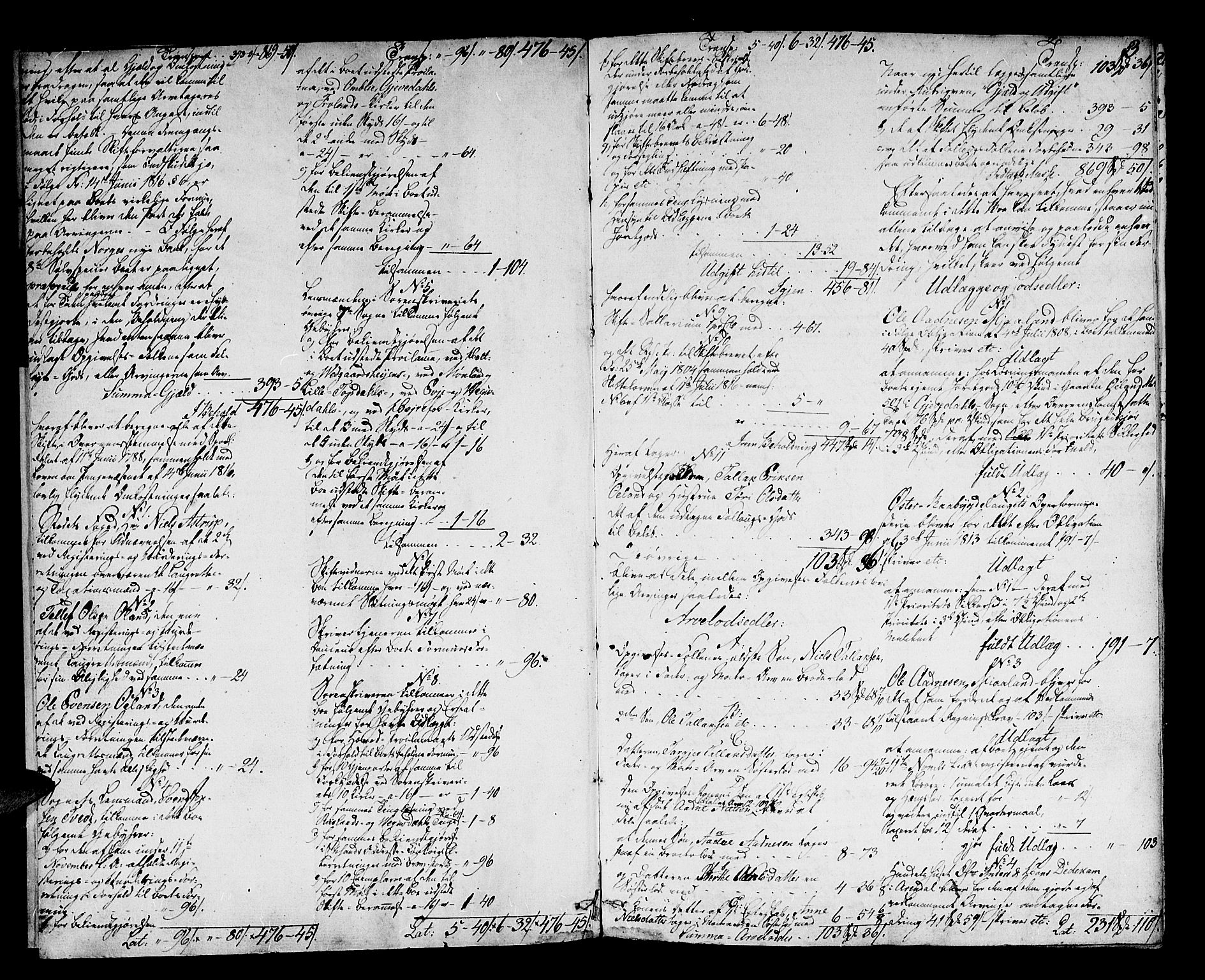 Østre Råbyggelag sorenskriveri, AV/SAK-1221-0016/H/Hc/L0027: Skifteprotokoll nr 22 med register, 1817-1824, s. 2b-3a