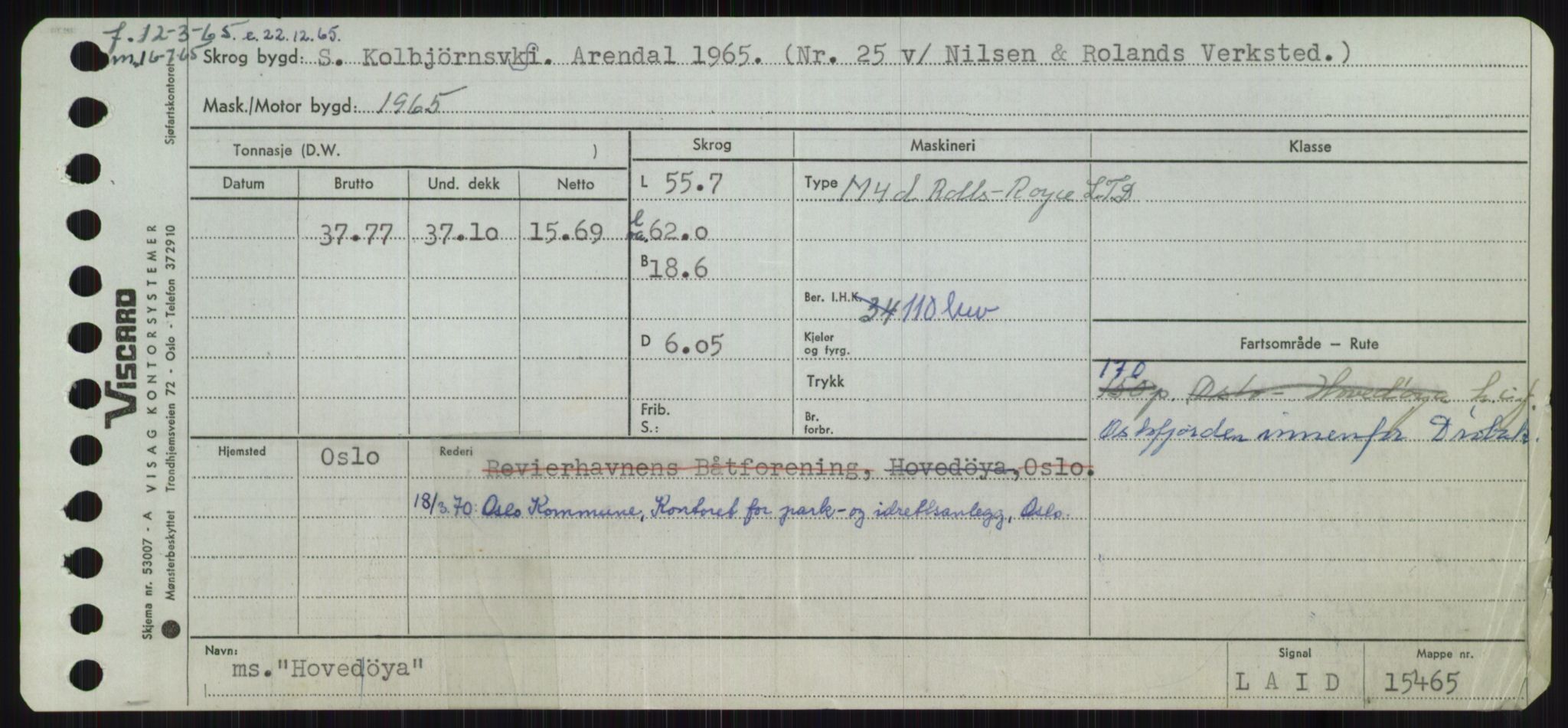 Sjøfartsdirektoratet med forløpere, Skipsmålingen, AV/RA-S-1627/H/Ha/L0003/0001: Fartøy, Hilm-Mar / Fartøy, Hilm-Kol, s. 93